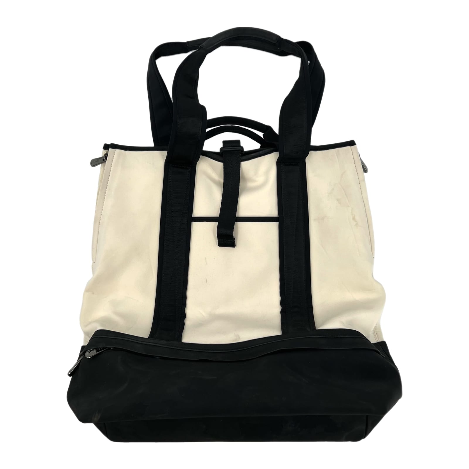 Athleta Cream and Black Classic Large Tote
