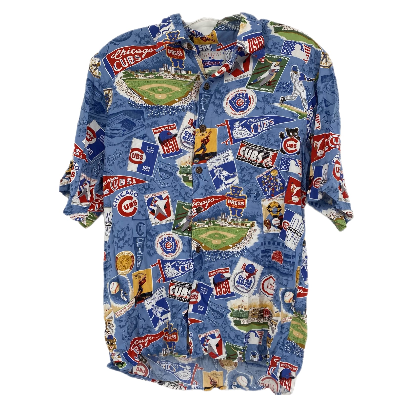 Ryan Spooner Blue Short Sleeve Button-Up Shirt