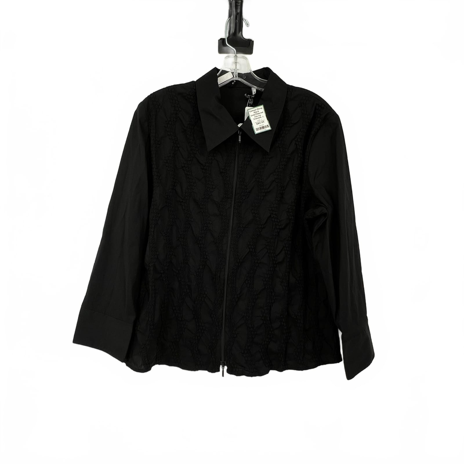 Samuel Dong Black Zip Up Shacket