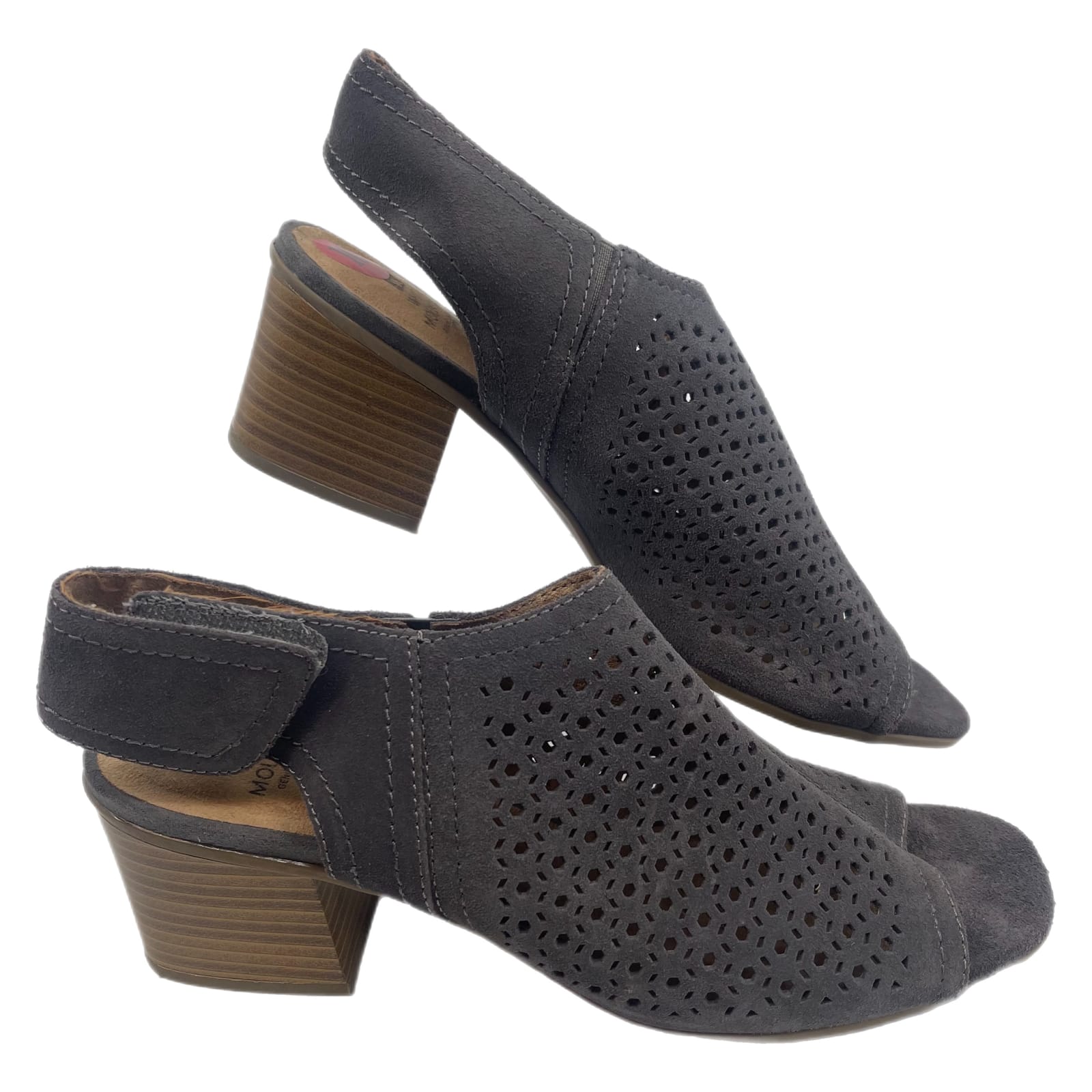 White Mountain Gray Leather Ankle Boots & Booties