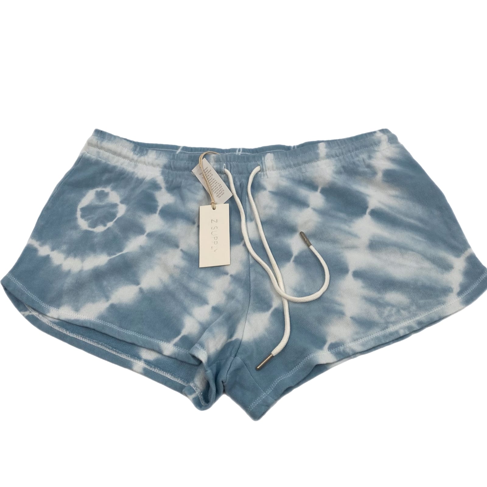 Z Supply Blue Tie Dye High Waist Sweat Shorts