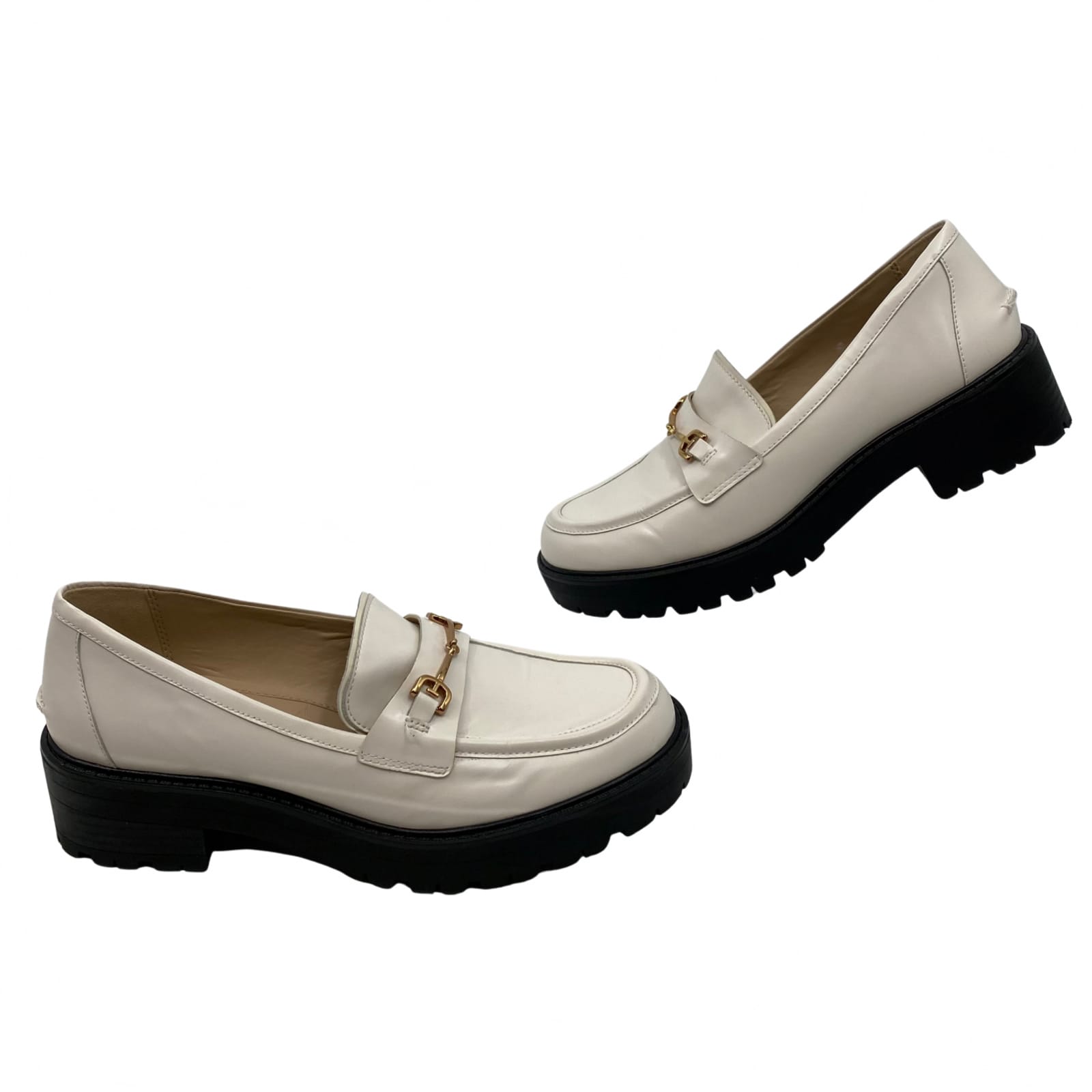 Sam Edelman White Leather Loafer Flats