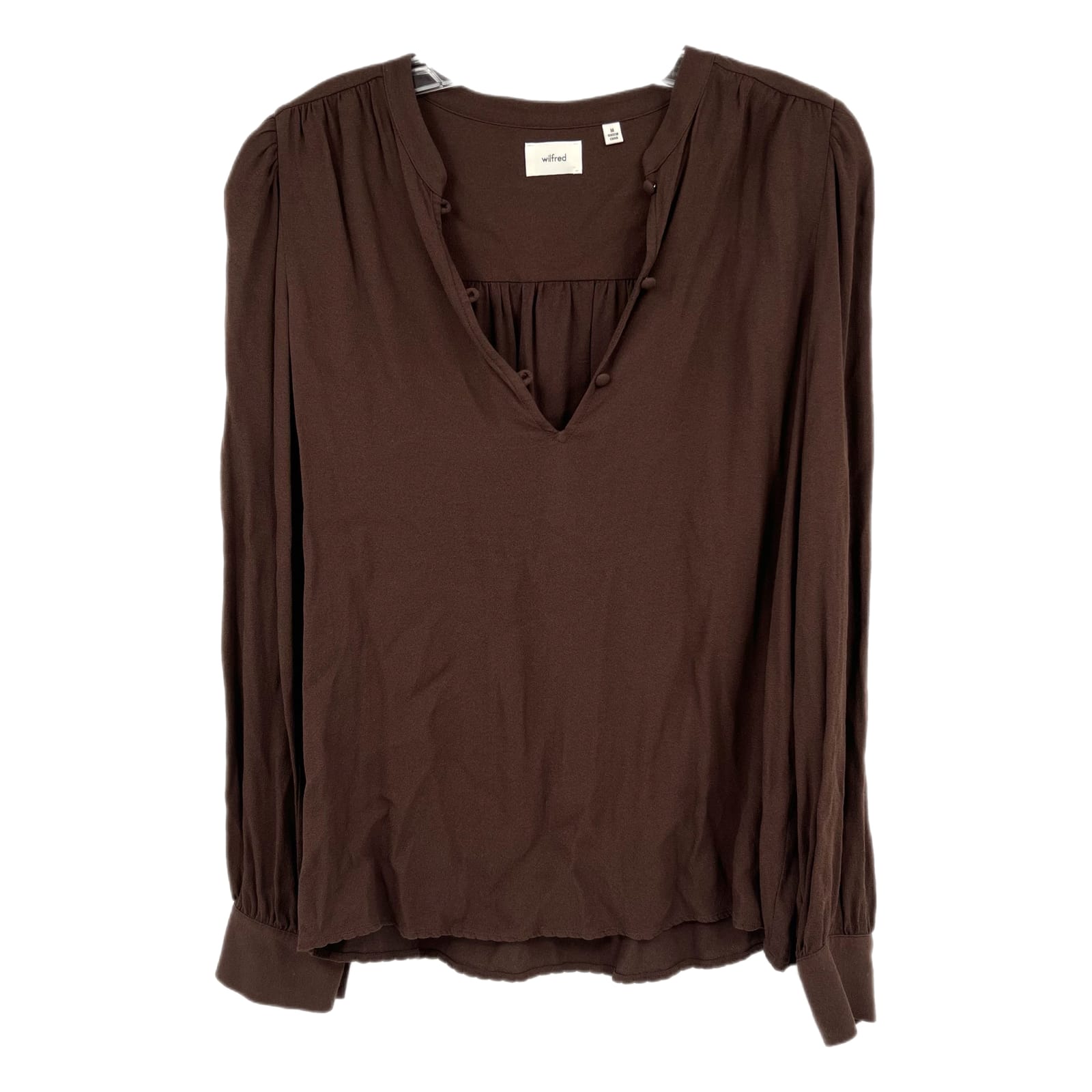 Wilfred Brown Button Accent Blouse