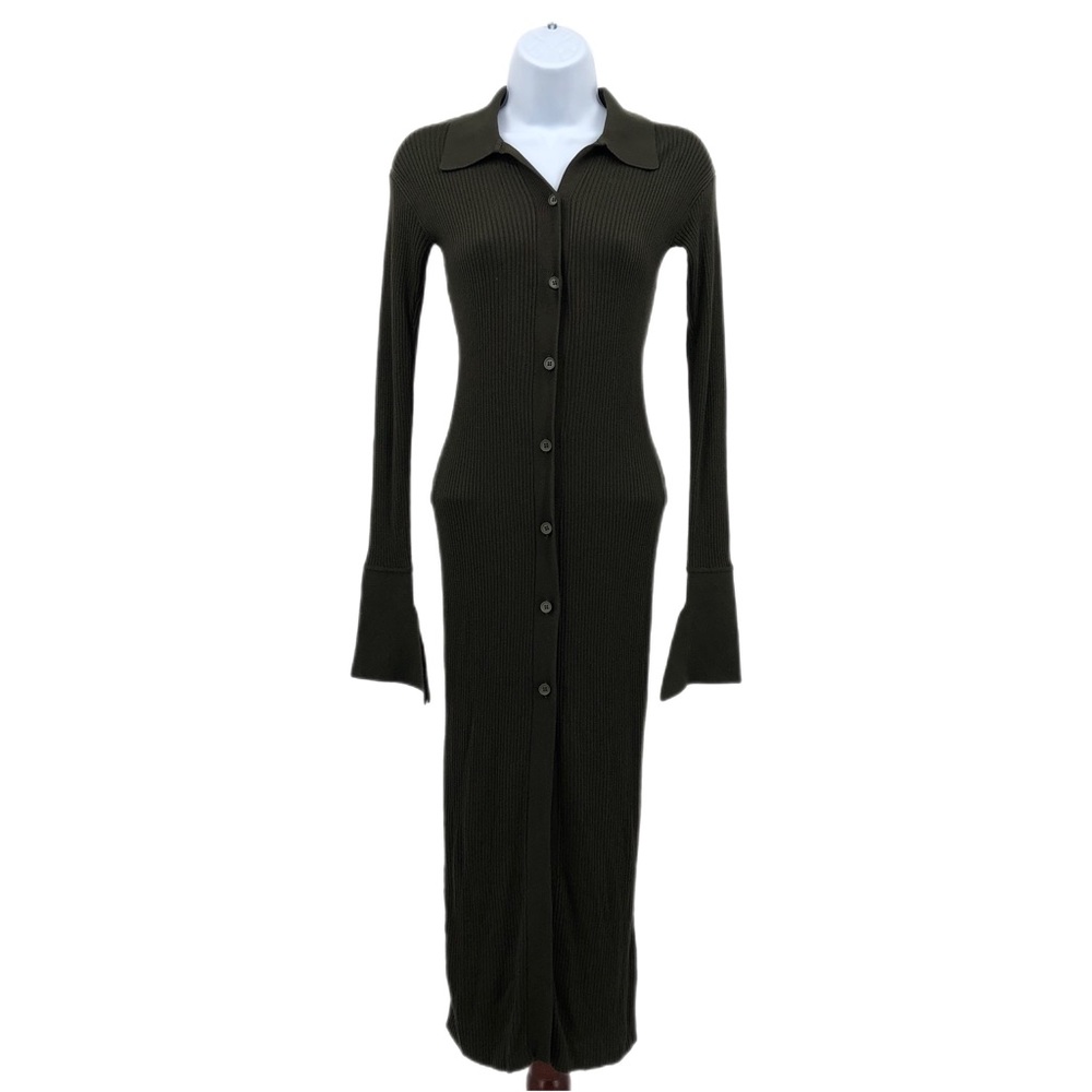 Urban Outfitters Green Button Accent Maxi Dress