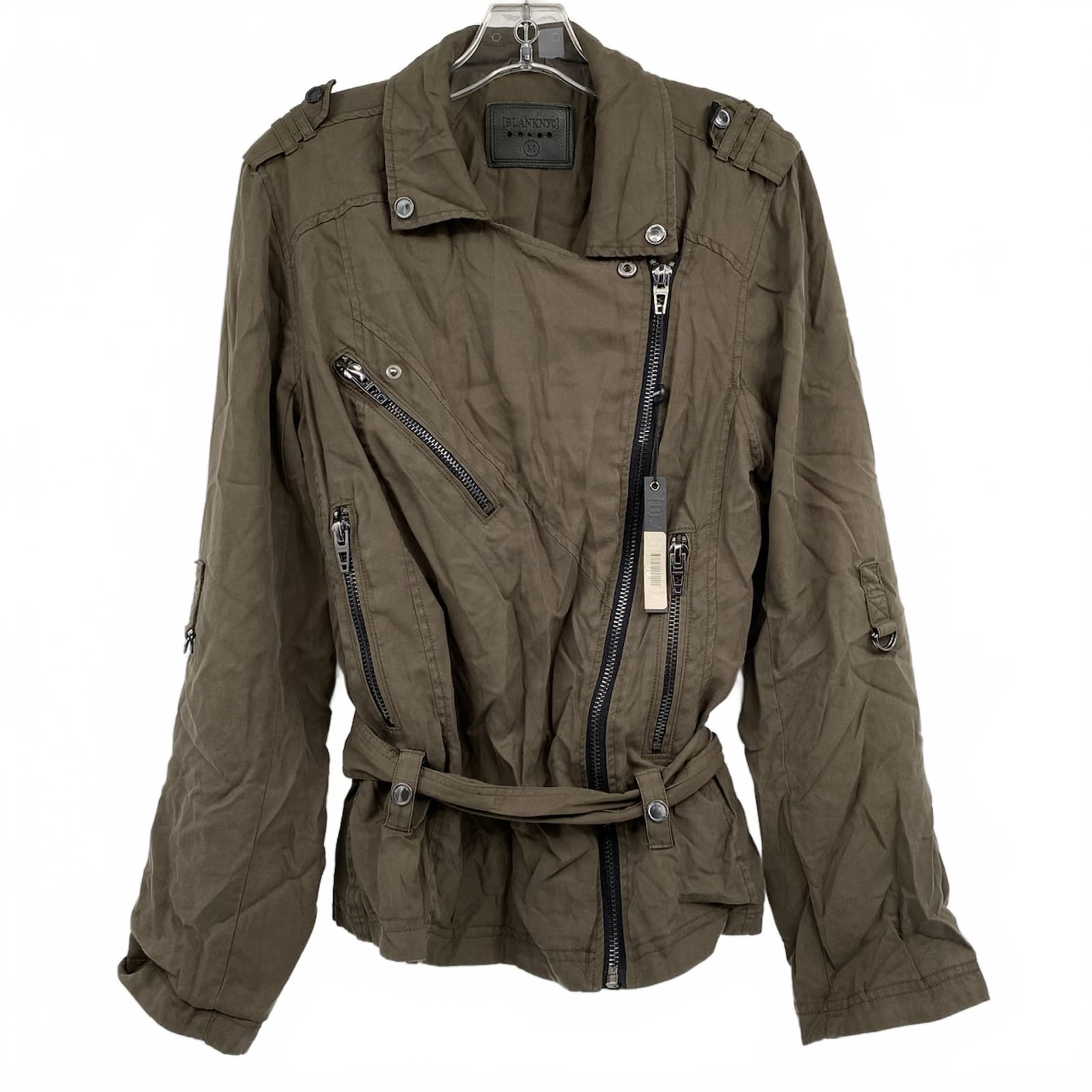 Blank NYC Green Belted Beat the Clock Jacket