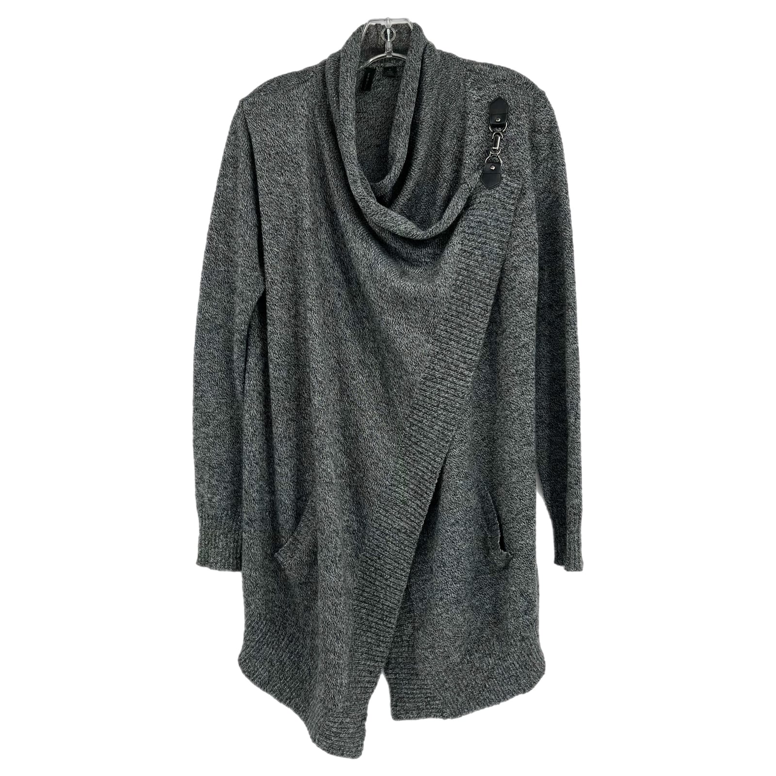 Etoile Gray Cowl Neck Hook Cardigan