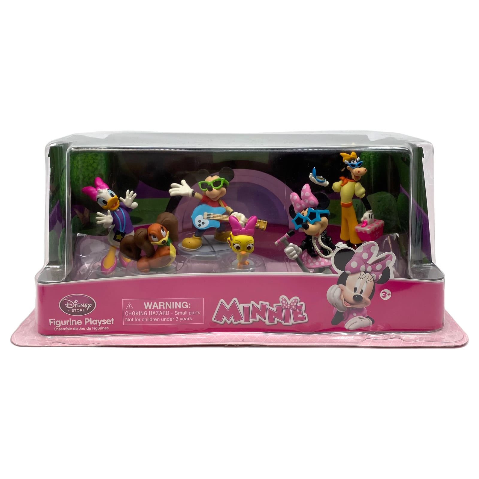 Disney Pink Minnie Mouse 6 Figurine Playset