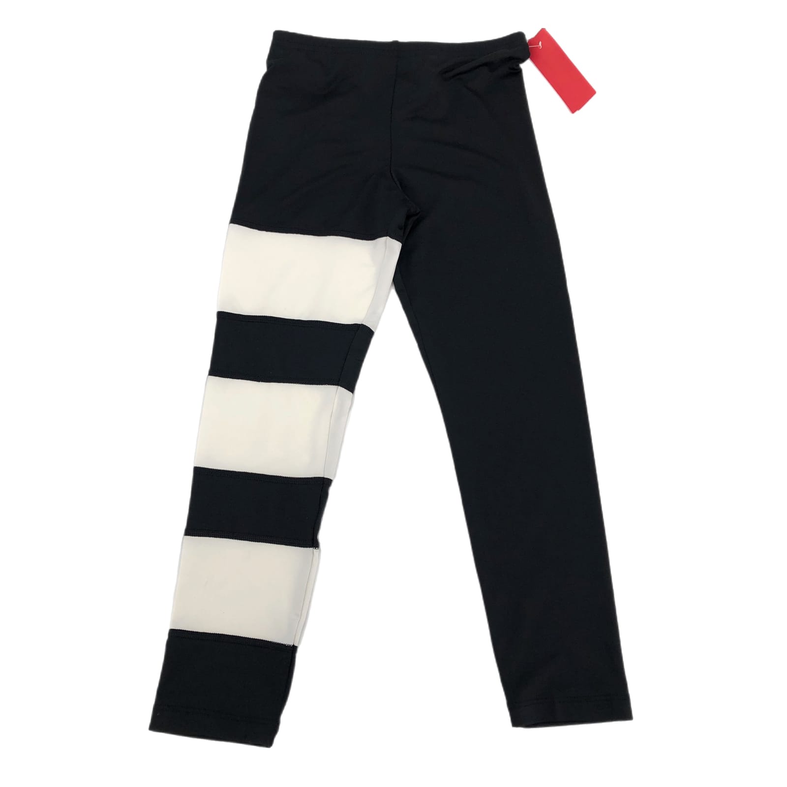adidas Black and White Striped Athletic Leggings