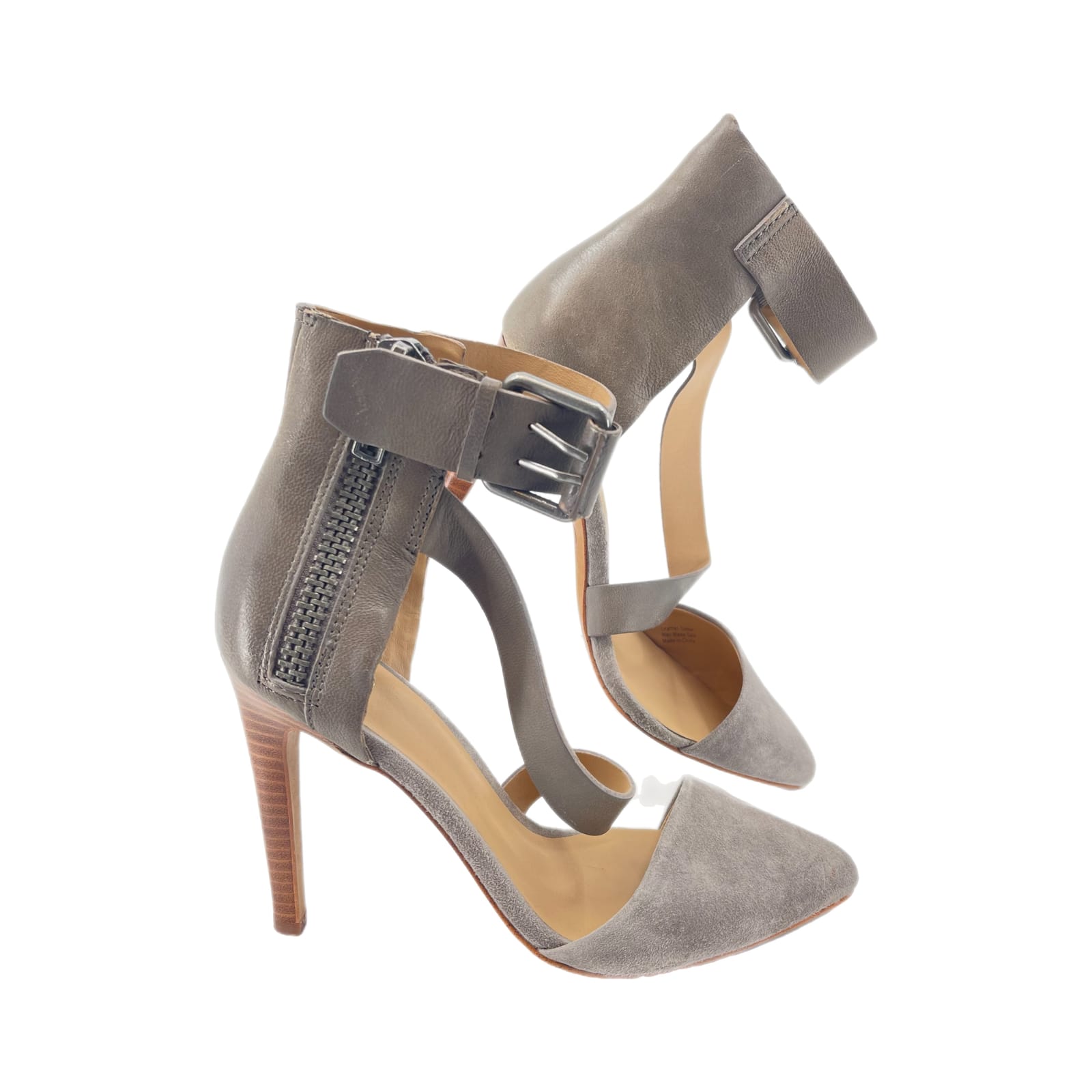 Joe's Jeans Gray Pointed Toe Stiletto Heels
