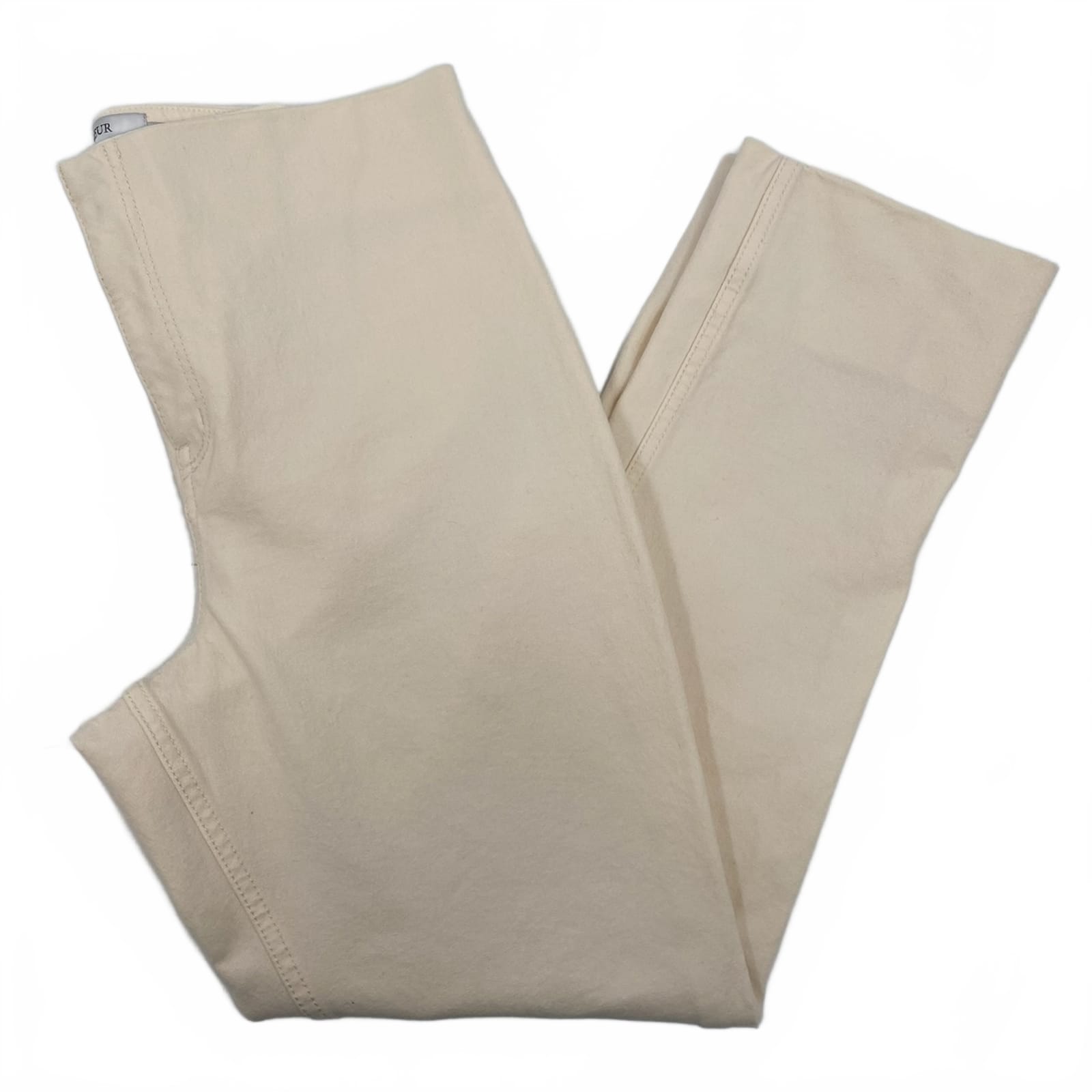 MM Lafleur Cream Adjustable Snap Hem Ankle Pants