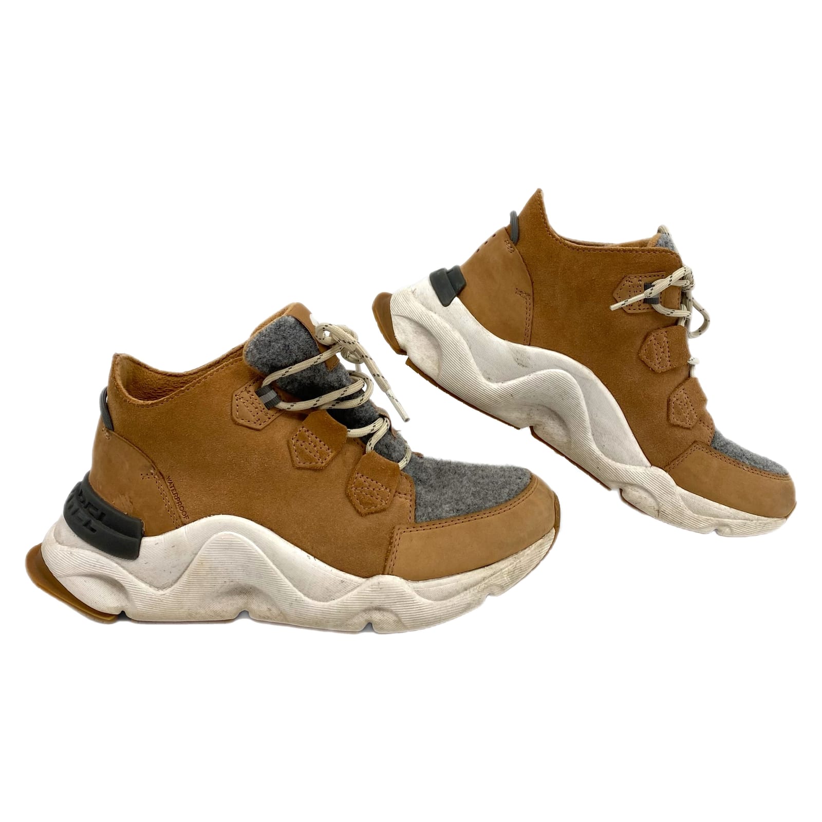 Sorel Brown Gray Kinetic Sneakers