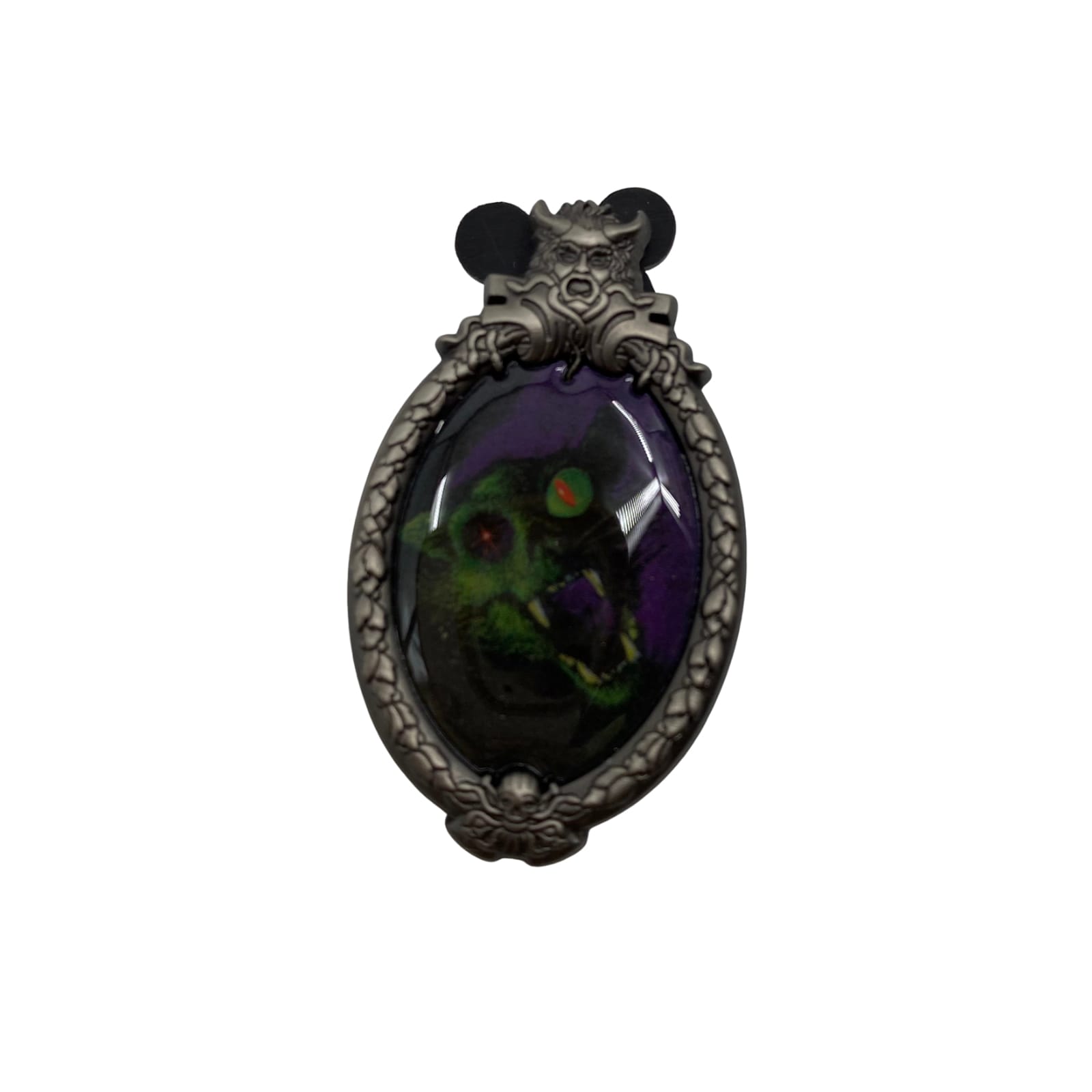 Disney Purple & Green Classic Cat Cameo Brooch
