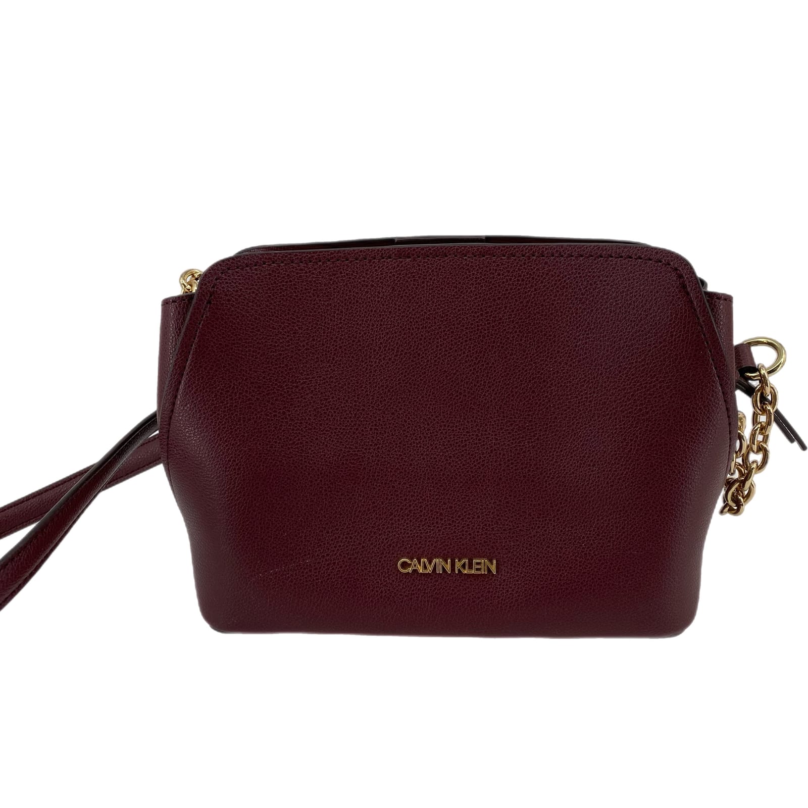 Calvin Klein Purple Leather Shoulder Bag