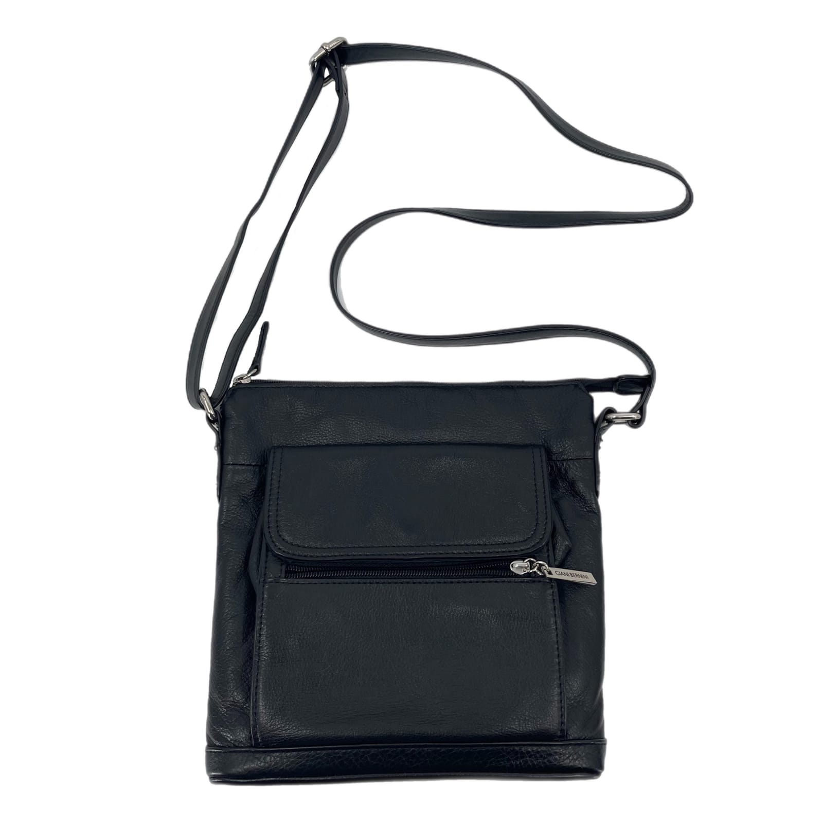 Giani Bernini Black Leather Crossbody Bag