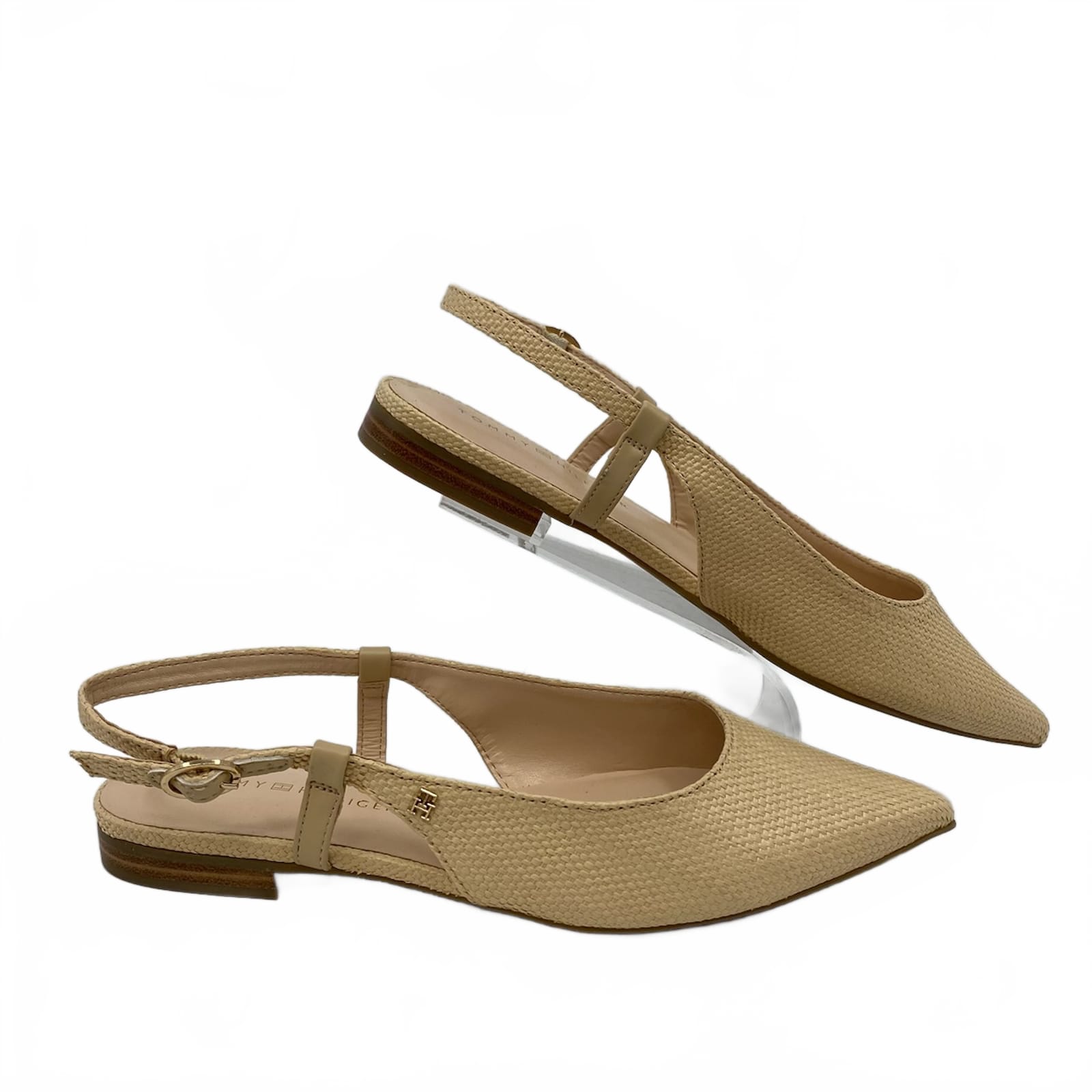 Tommy Hilfiger Tan Woven Slingback Flats