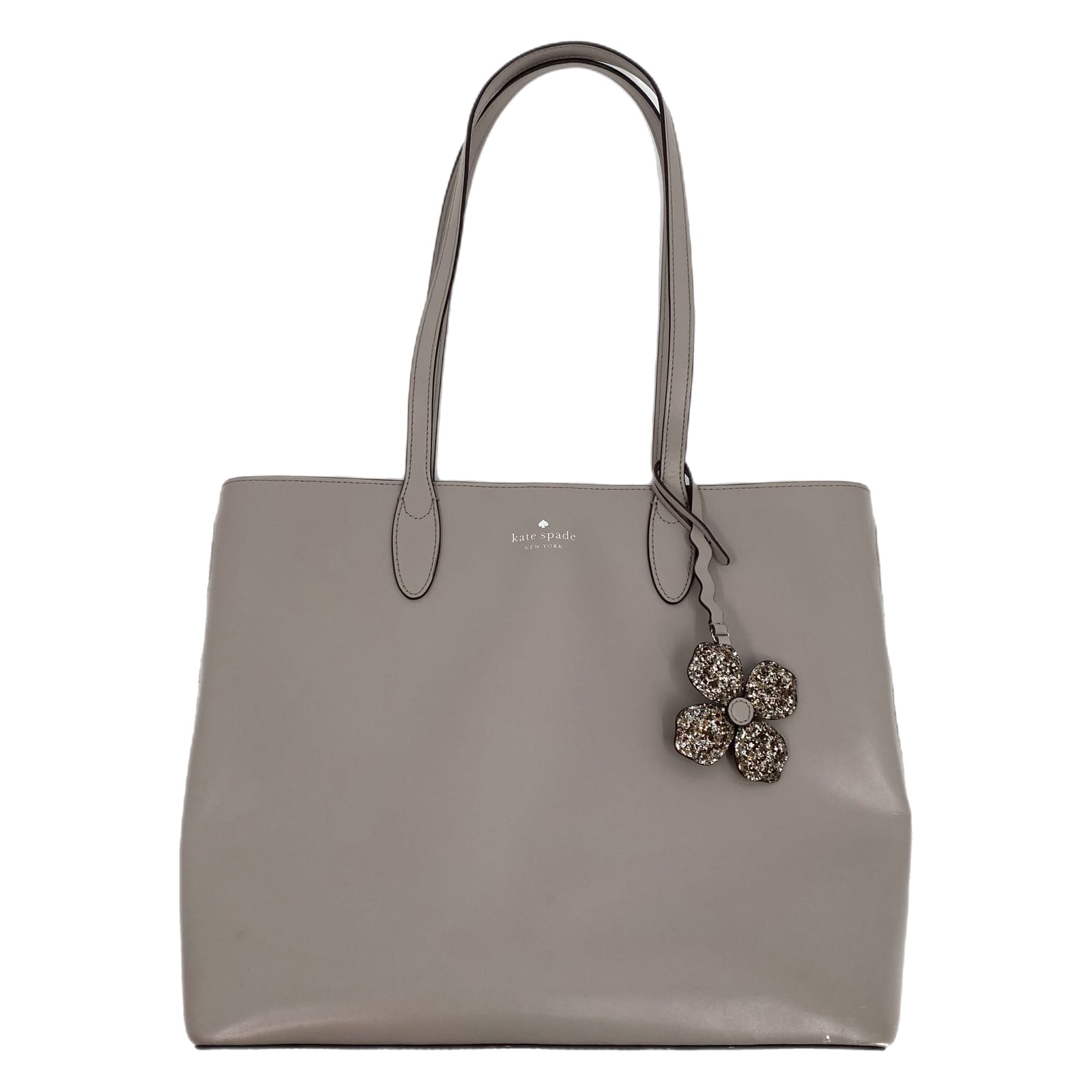Kate Spade Gray Zip Leather Tote