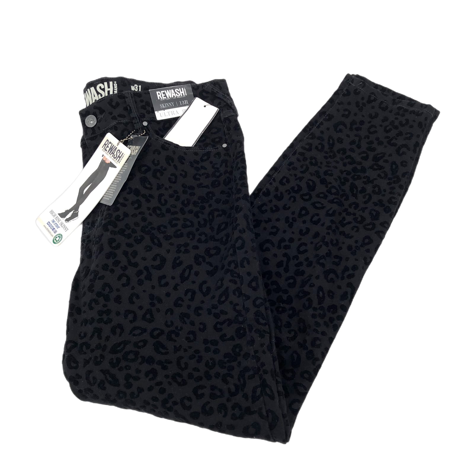 Rewash Black High-Rise Skinny Jeans