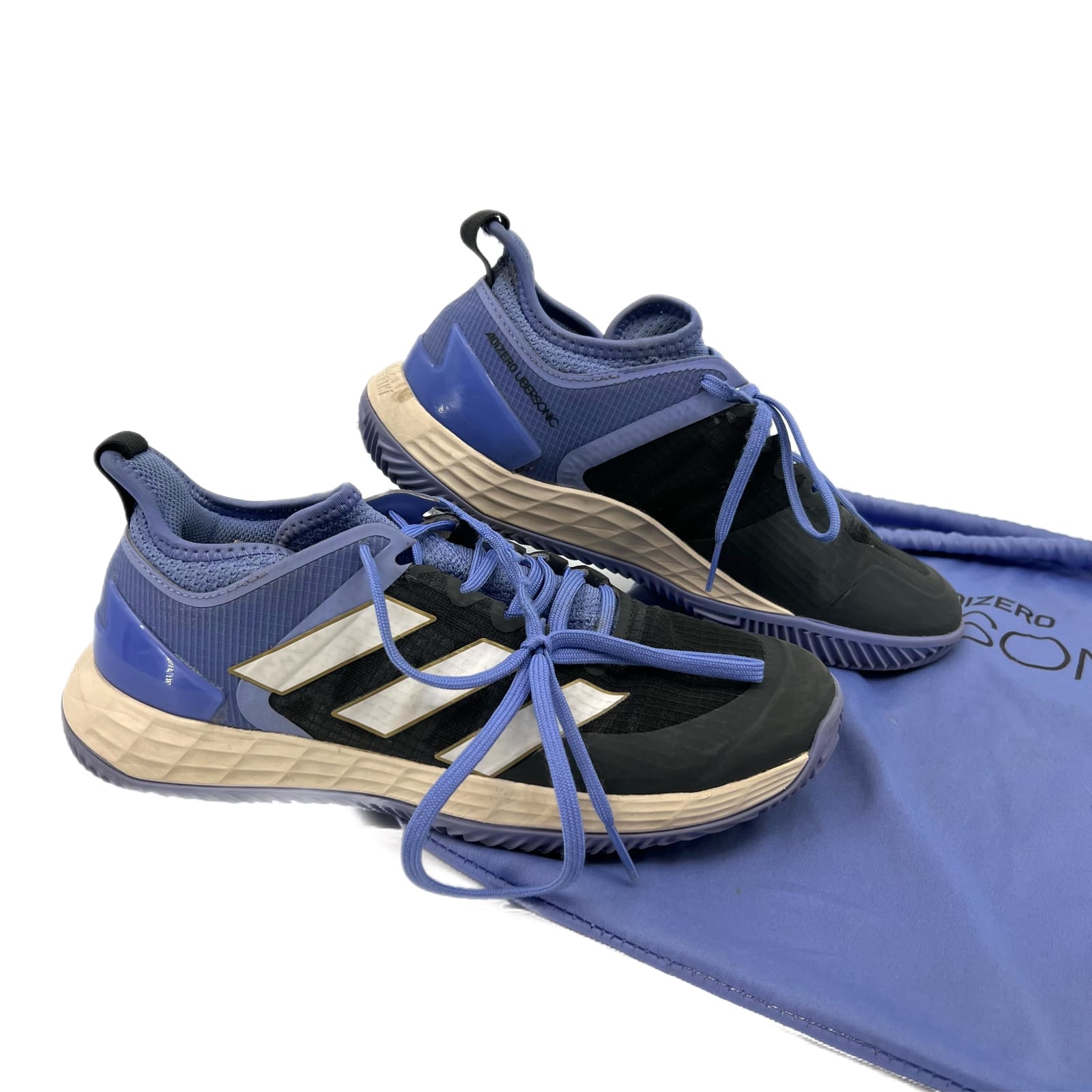 adidas Purple Black Cushioned Athletic Shoes