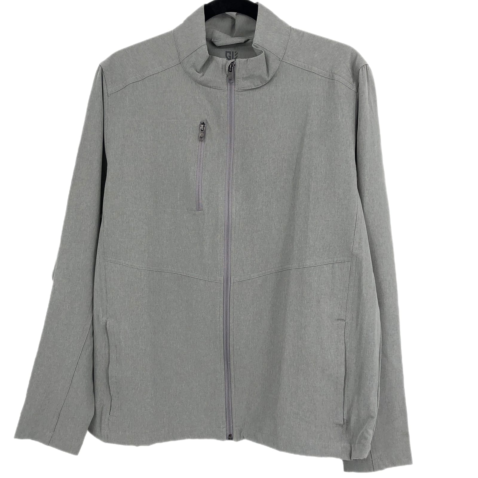 Gray Polyester Basic Jacket