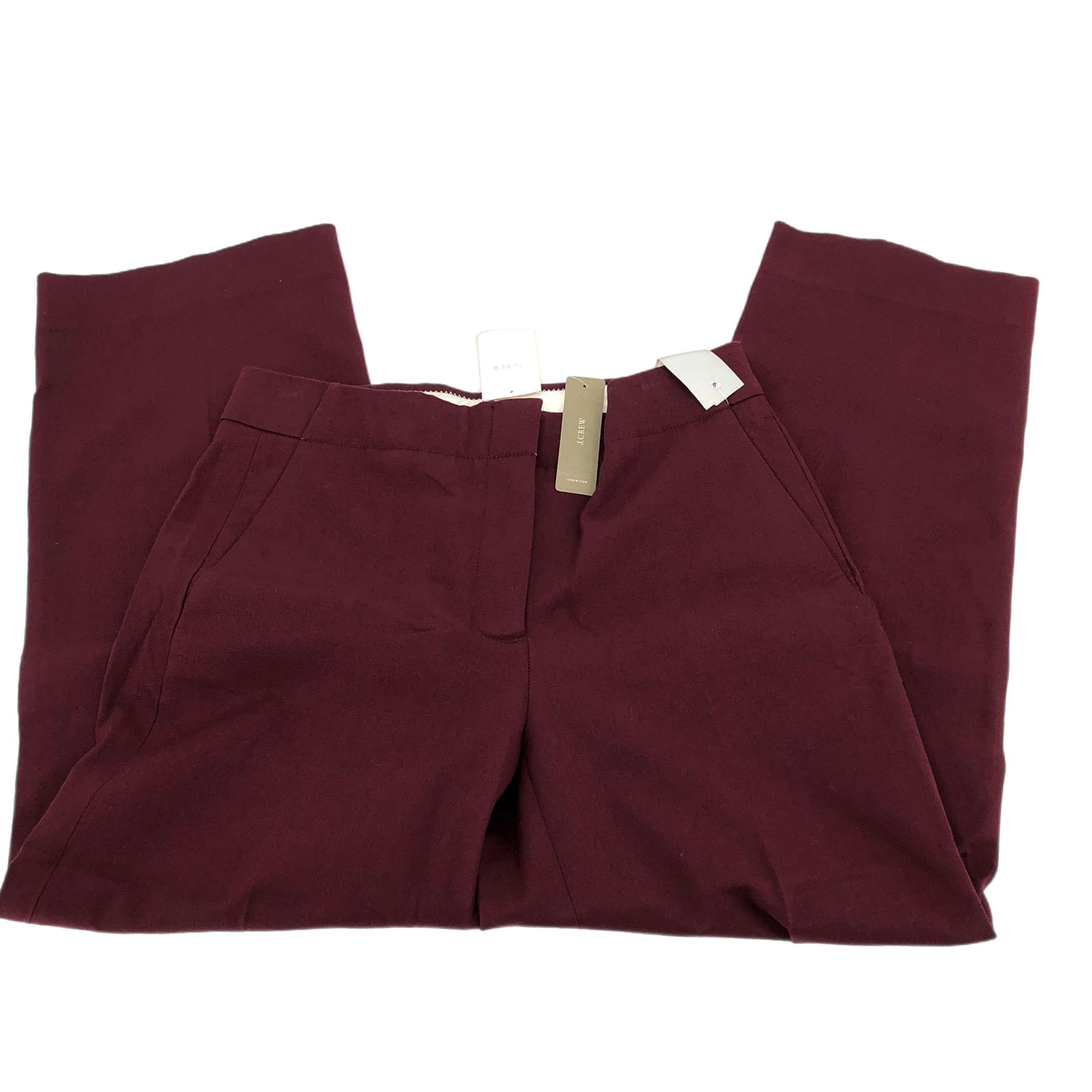 J. Crew Red High-rise Wide-Leg Pants