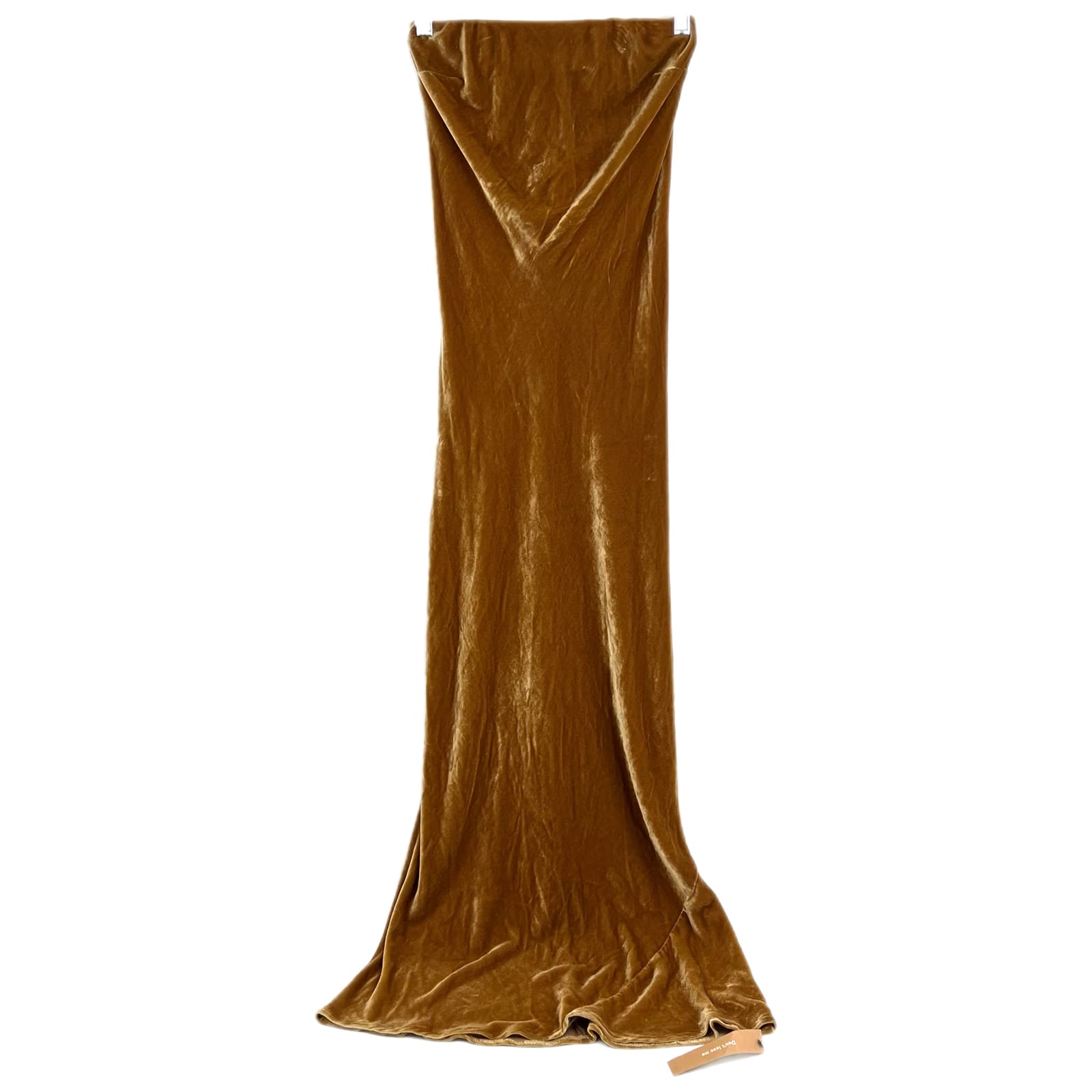 Reformation Gold Velvet Strapless Maxi Dress