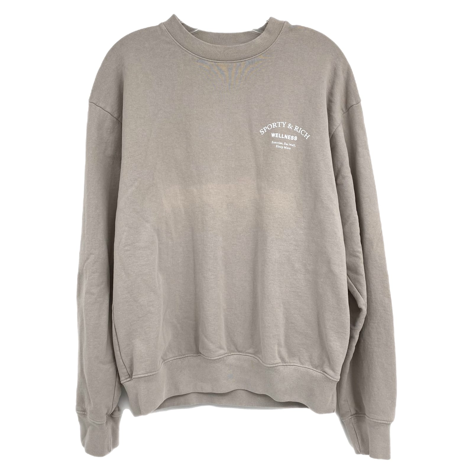 Sporty & Rich Beige Classic Crewneck Sweatshirt