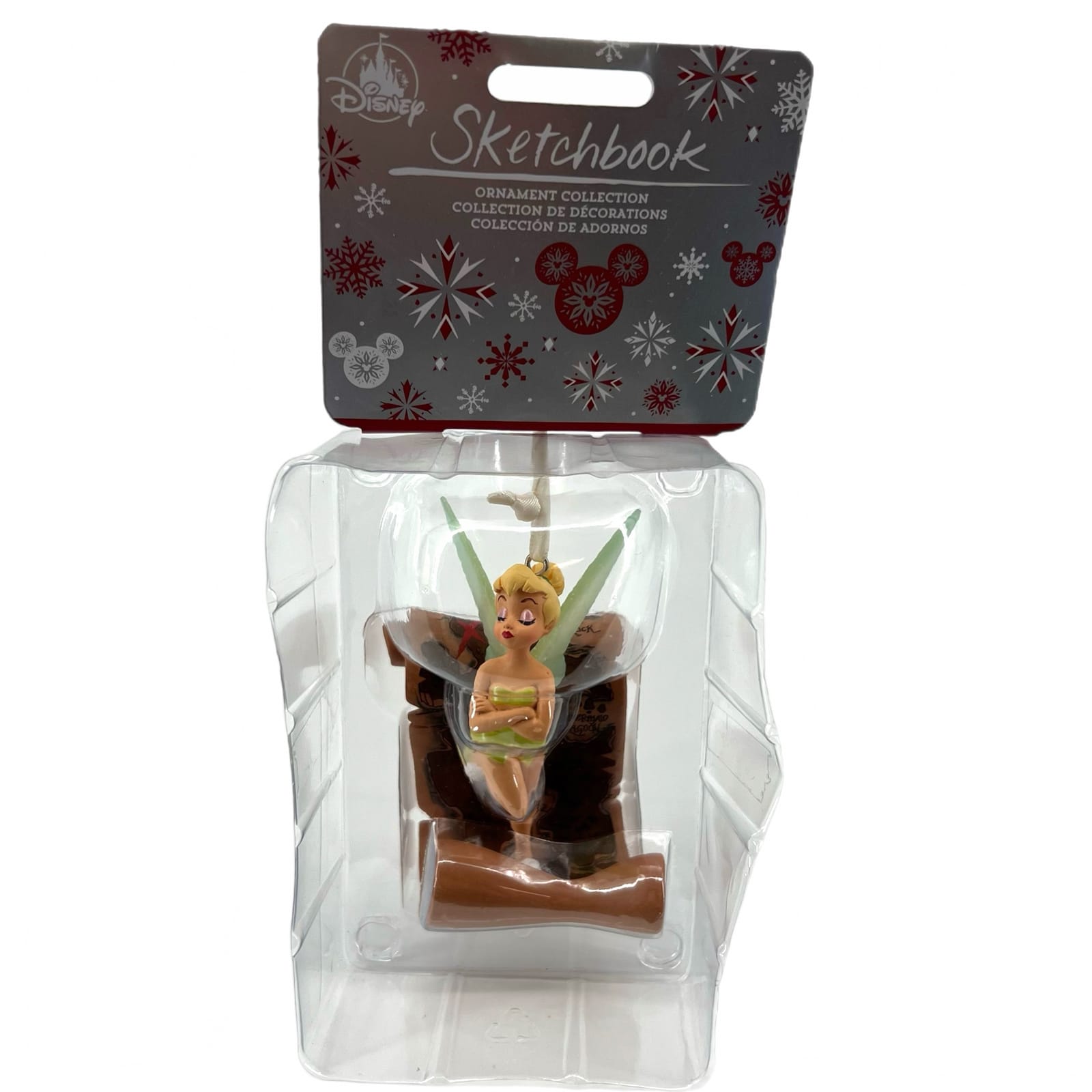 Disney Green Tinkerbell + Map Christmas Ornament