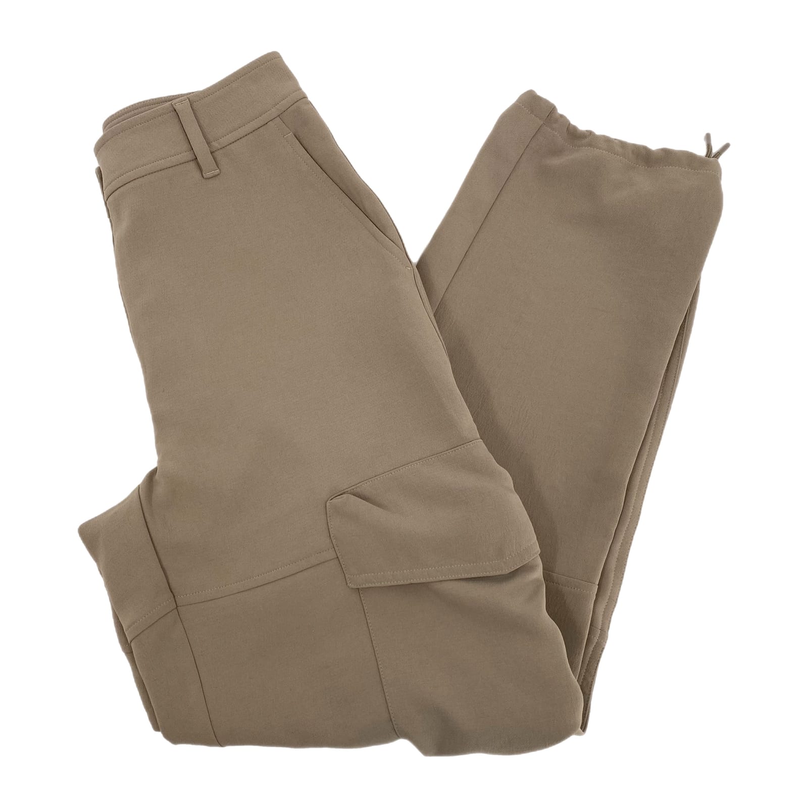 Wilfred Beige Mid-Rise Cargo Pants