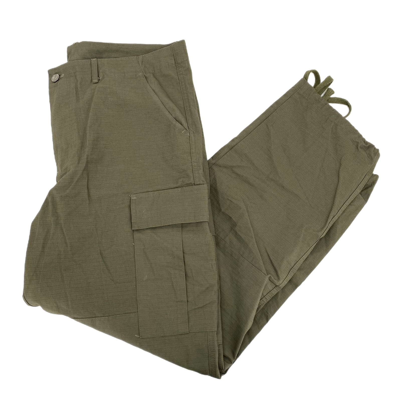 Carhartt Green High-Rise Wide-Leg Cargo Pants