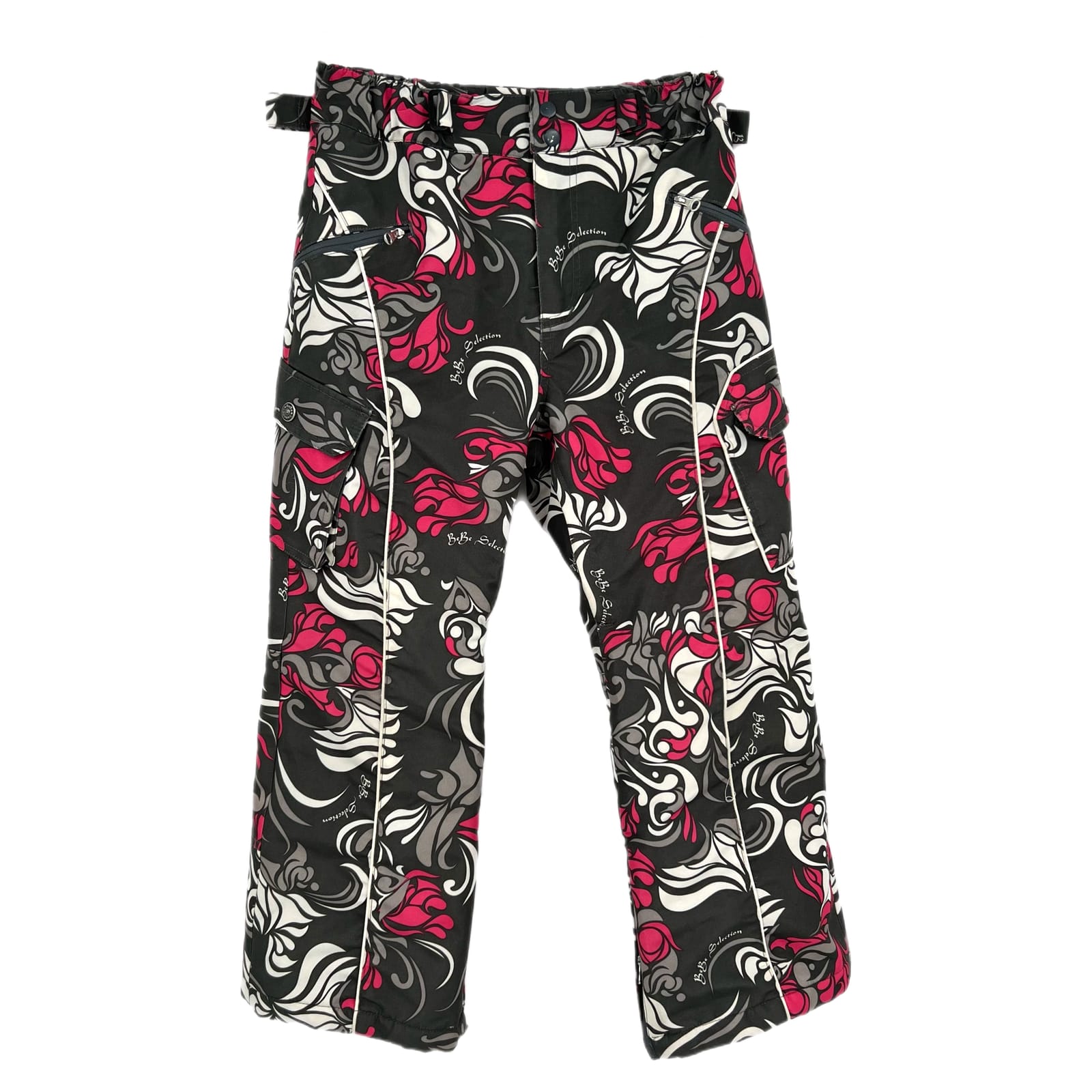Bebe Selection Gray and Pink Snow Pants