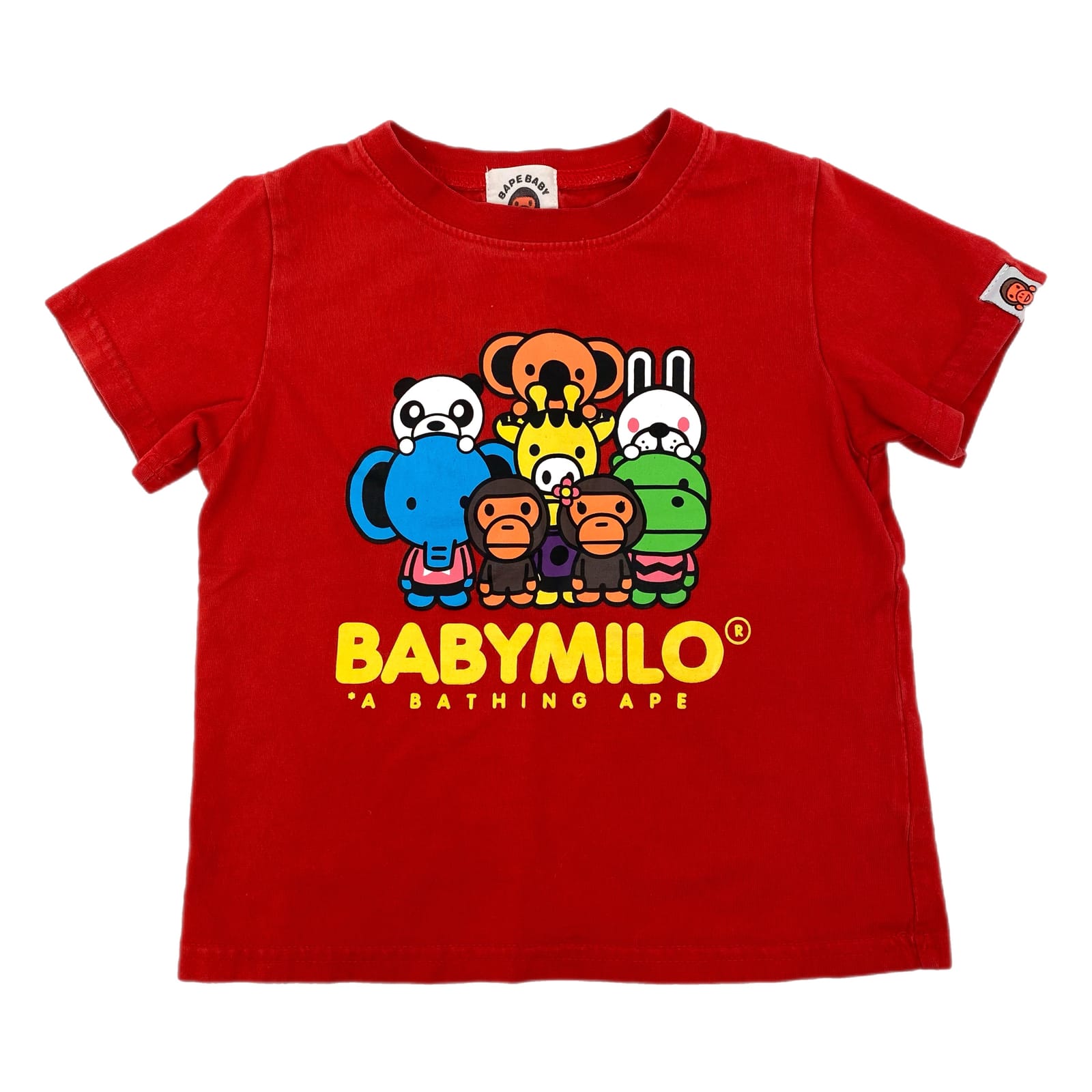 Bape Red Cotton Baby Milo Tee