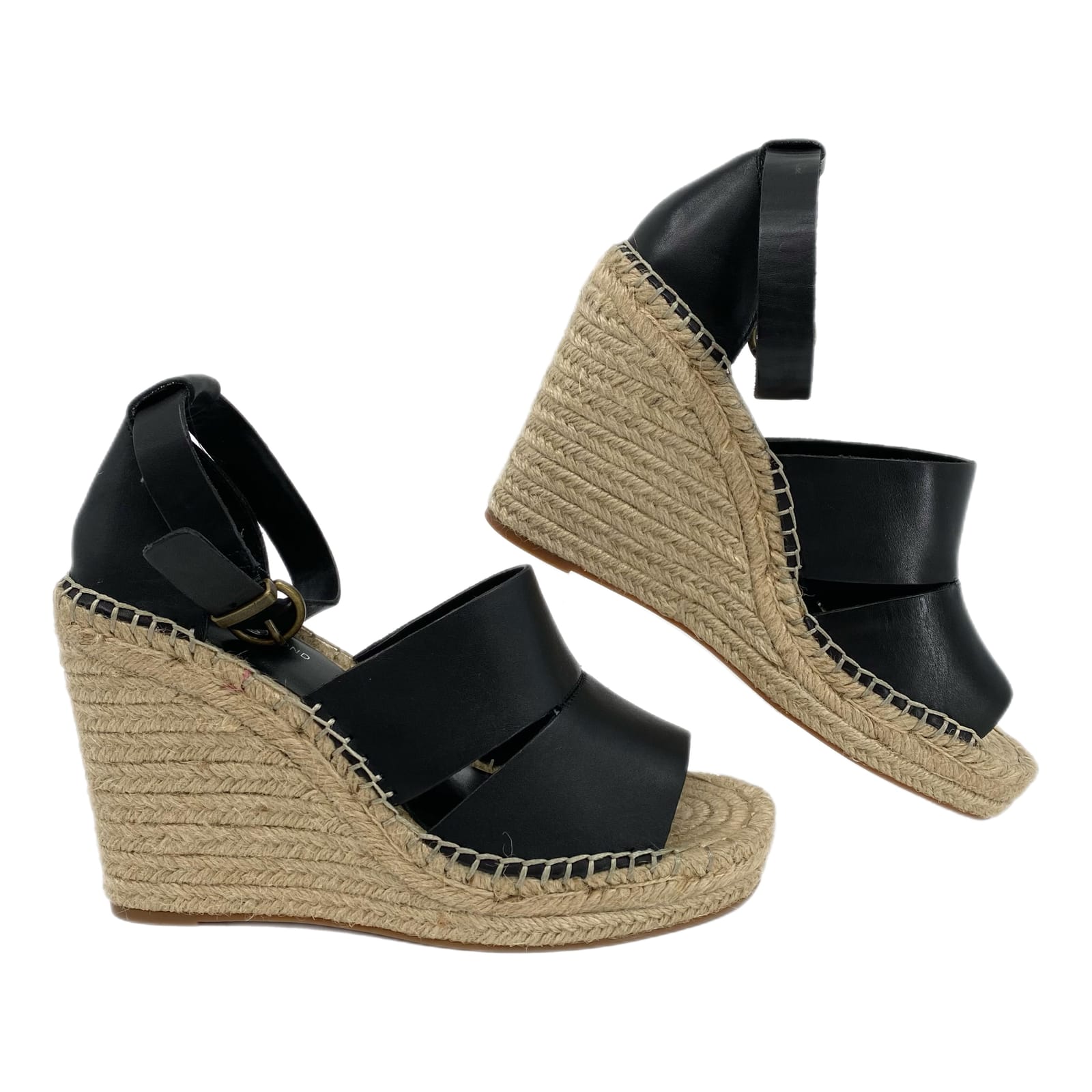 Treasure & Bond Black Espadrille Wedges