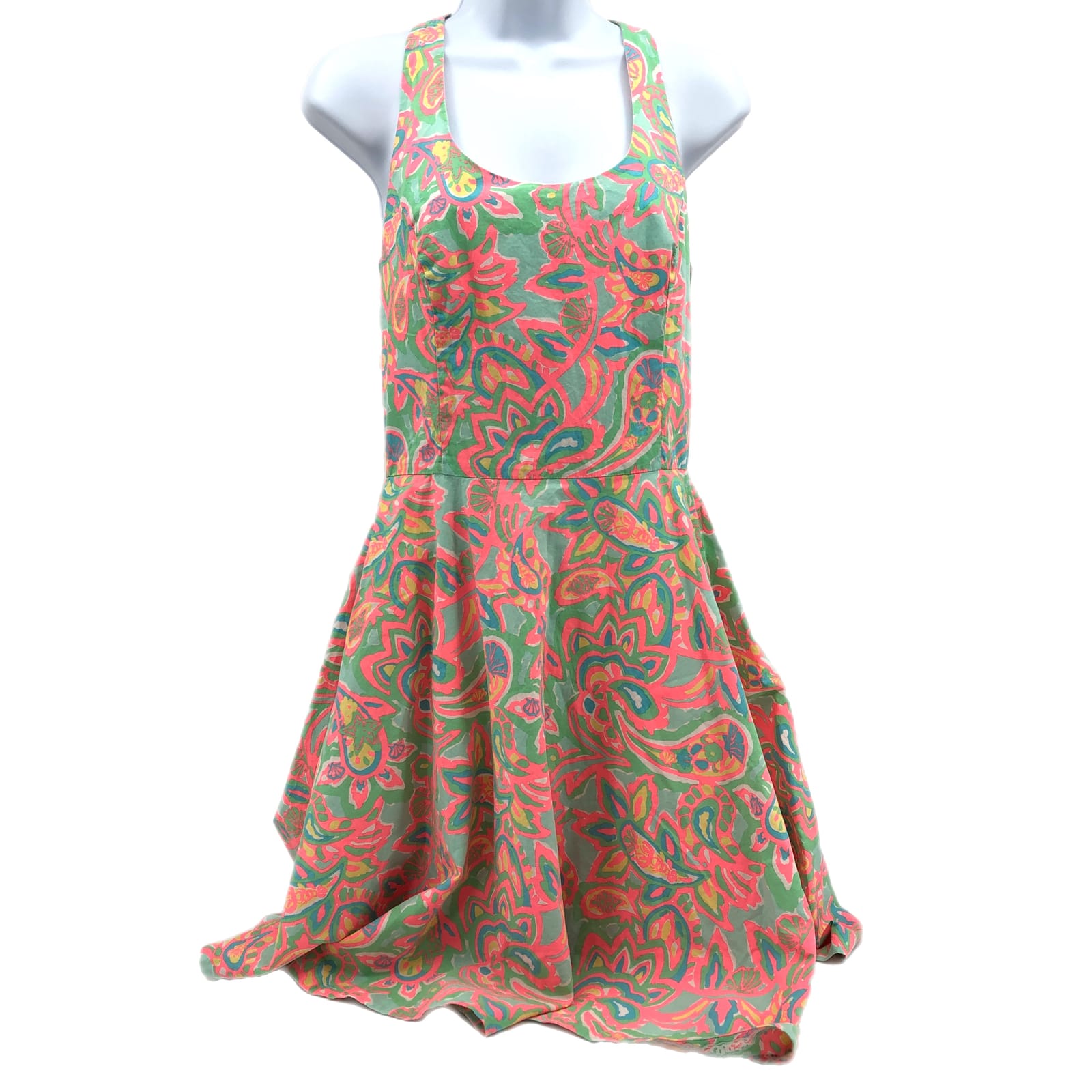 Lilly Pulitzer Pink & Blue A-Line Midi Dress