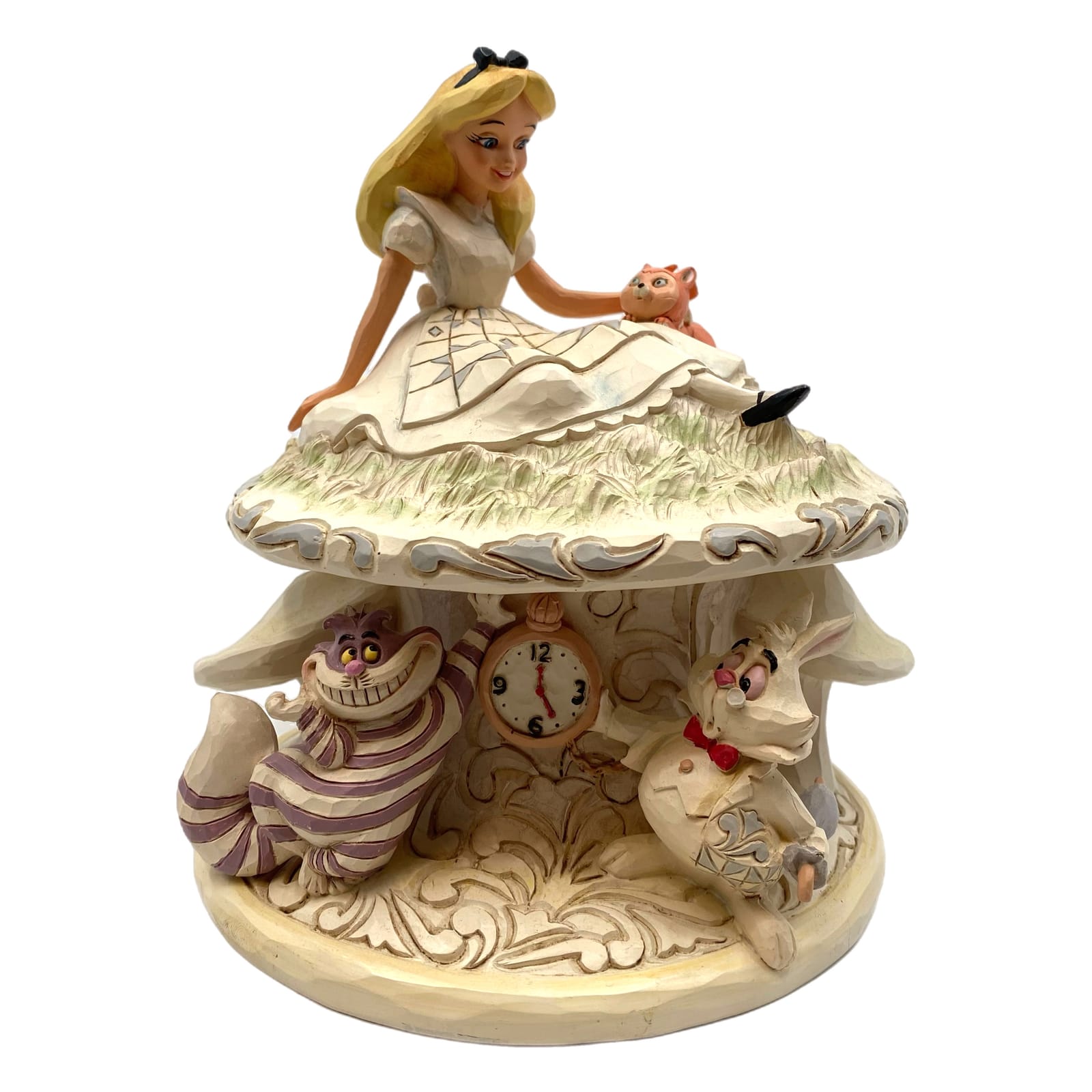 Enesco Disney Whimsy and Wonder Alice in Wonderland Mushroom Statue