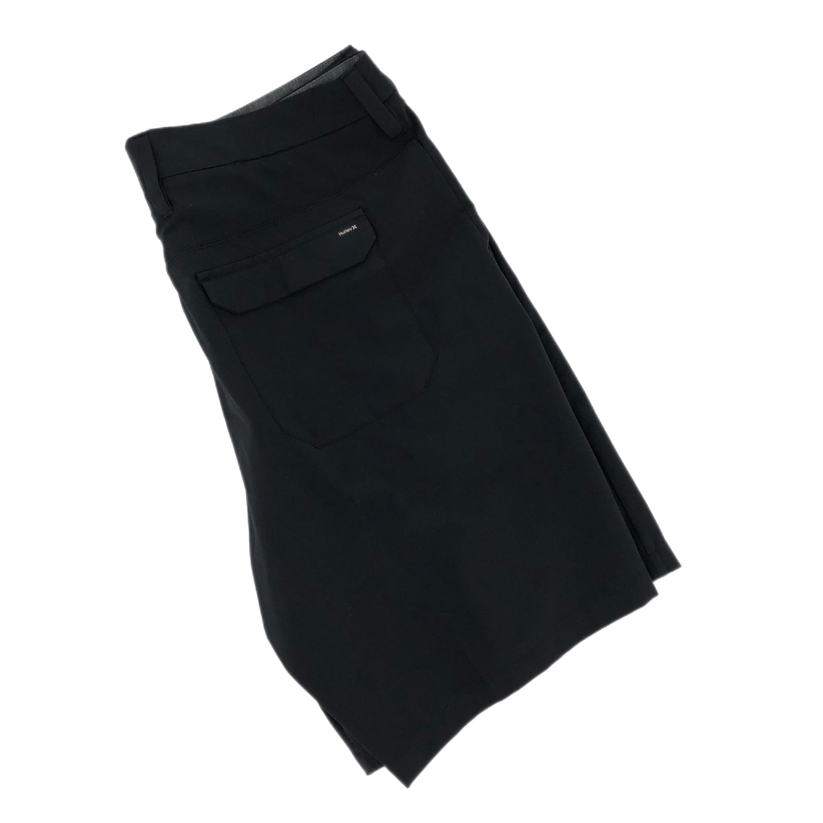 Hurley Black High-Rise Flat Front Shorts