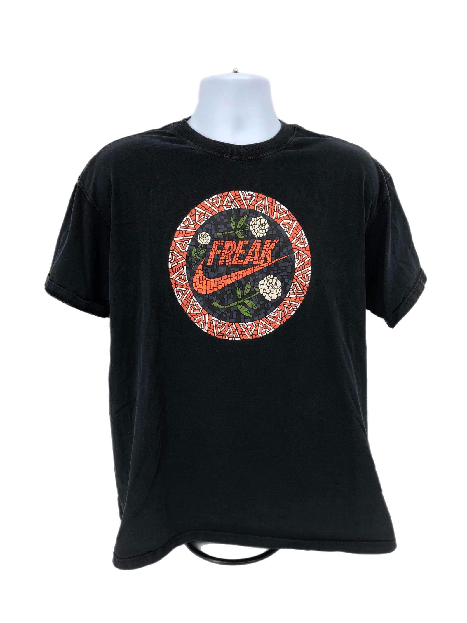 Nike Black and Orange T-Shirt