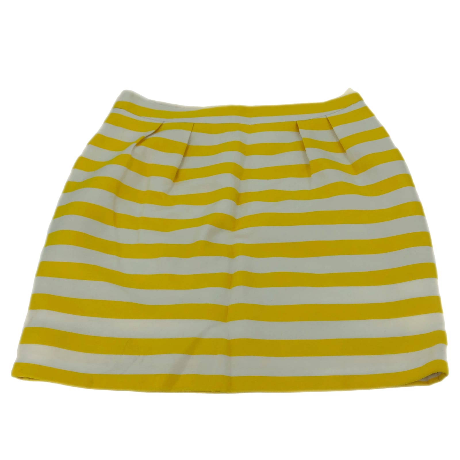 Kate Spade Yellow & White Striped Mini Skirt