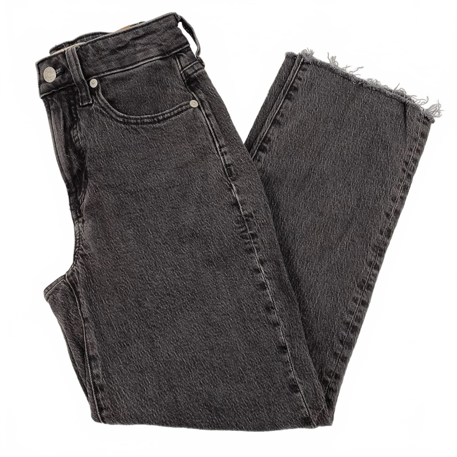Madewell Washed Black Curvy Perfect Vintage Straight Jeans