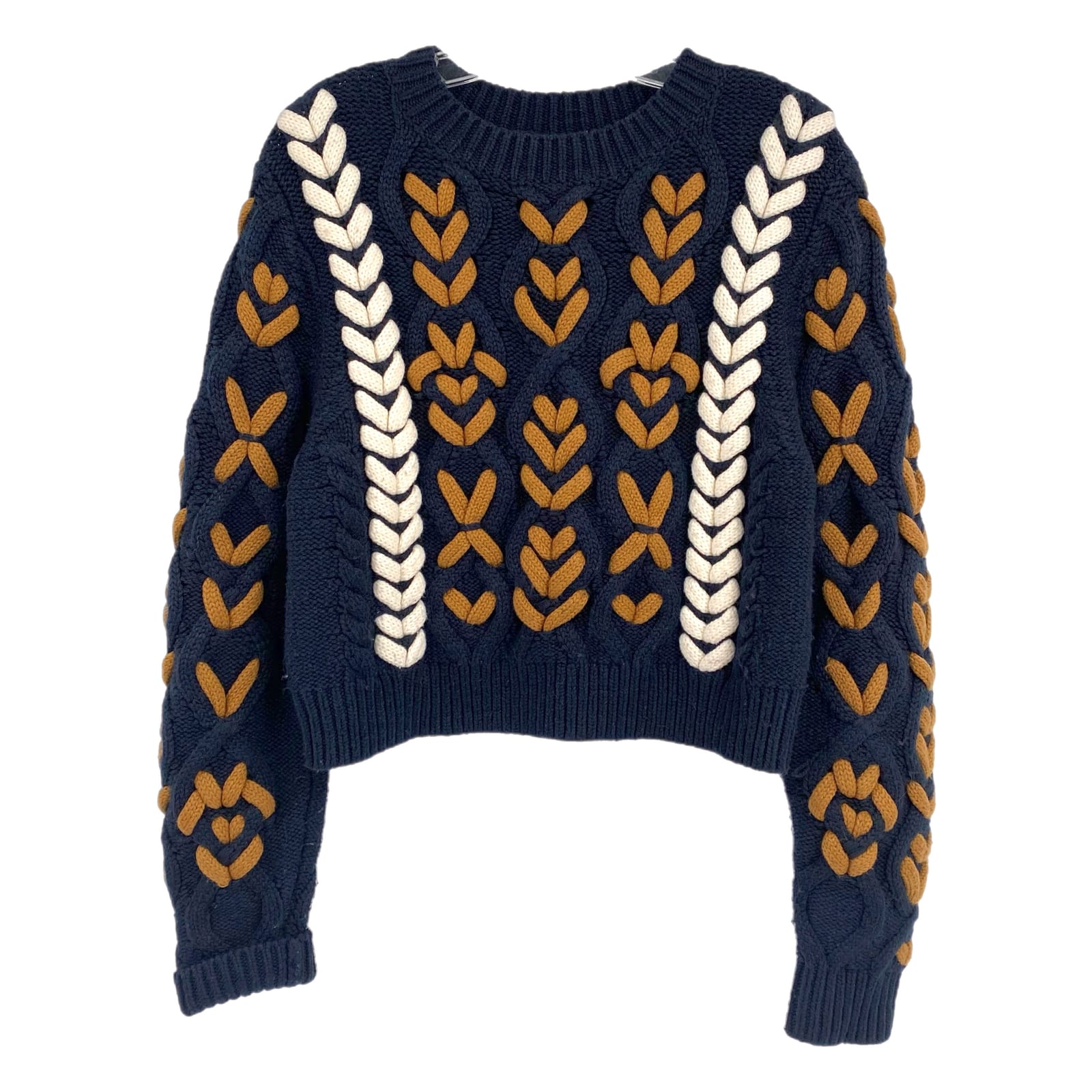 Jason Wu Blue Brown Chunky Knit Sweater