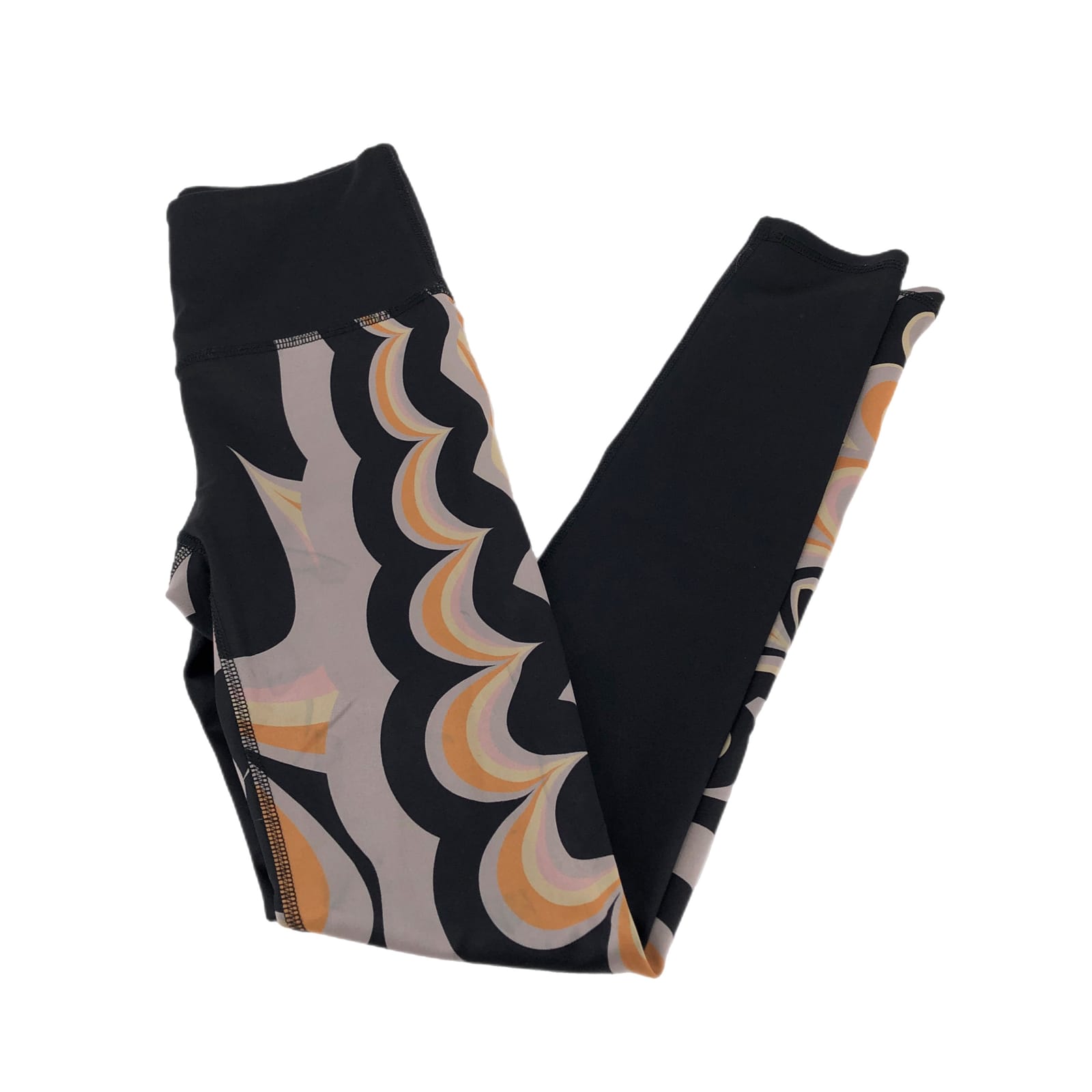 Noli Black and Beige Athletic Skinny Leggings