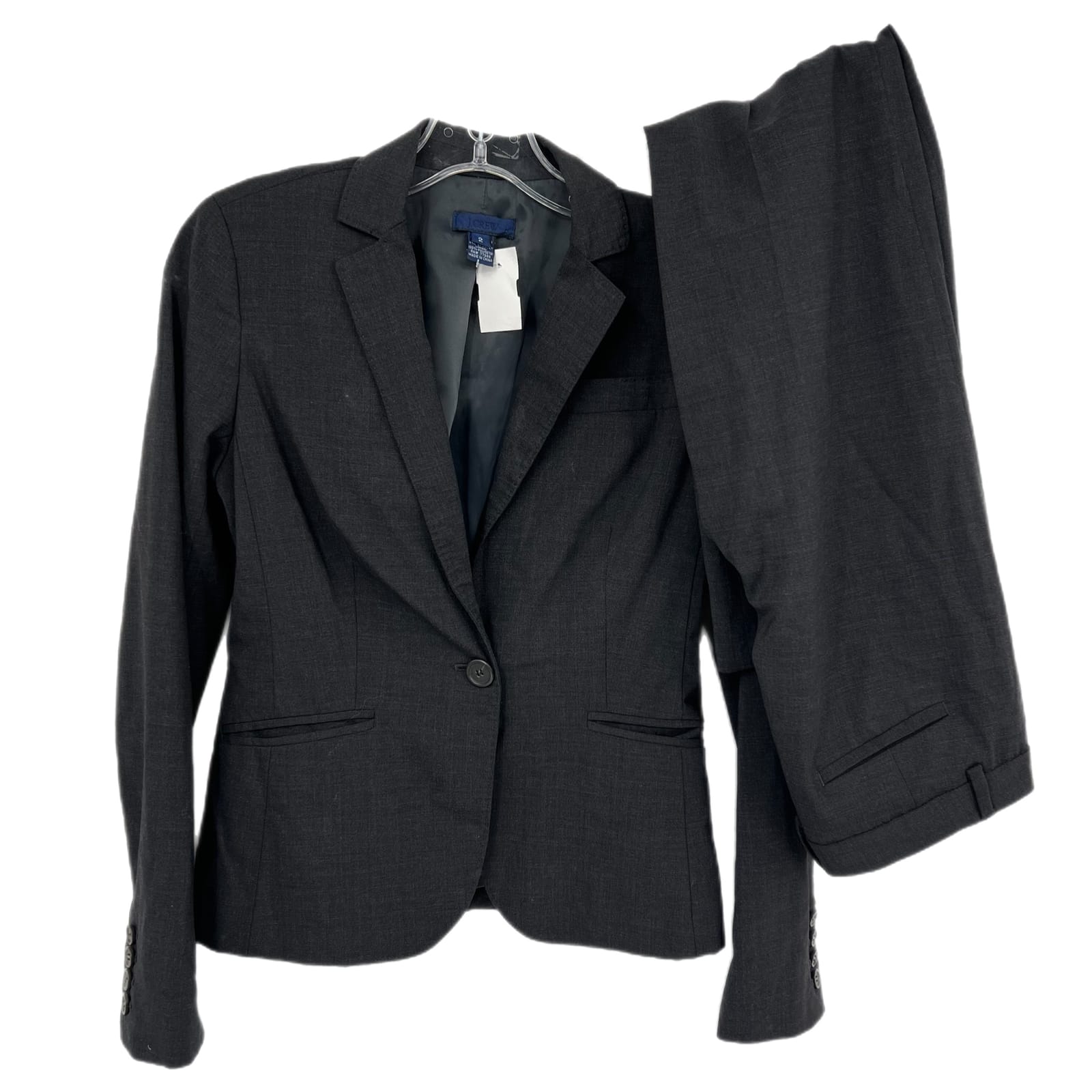 J. Crew Gray Mid-Rise Wool Pants