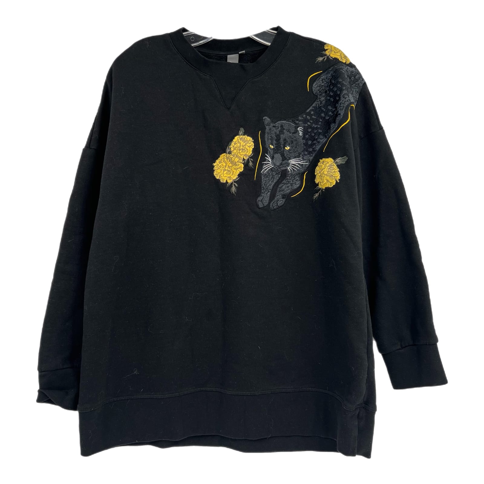 Sweaty Betty Black Yellow Tora Embroidered Sweatshirt