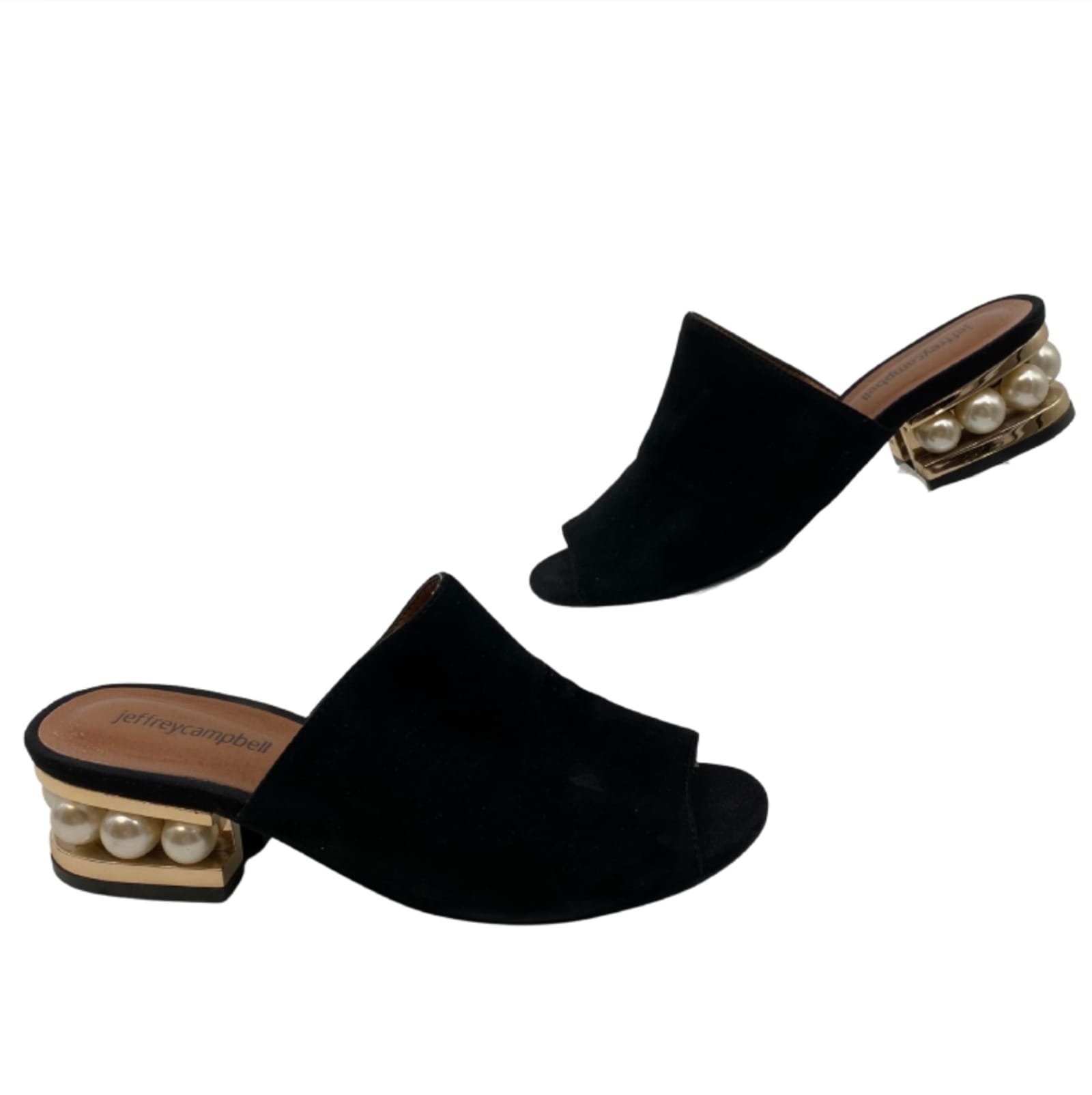 Jeffrey Campbell Black Leather Block Heels