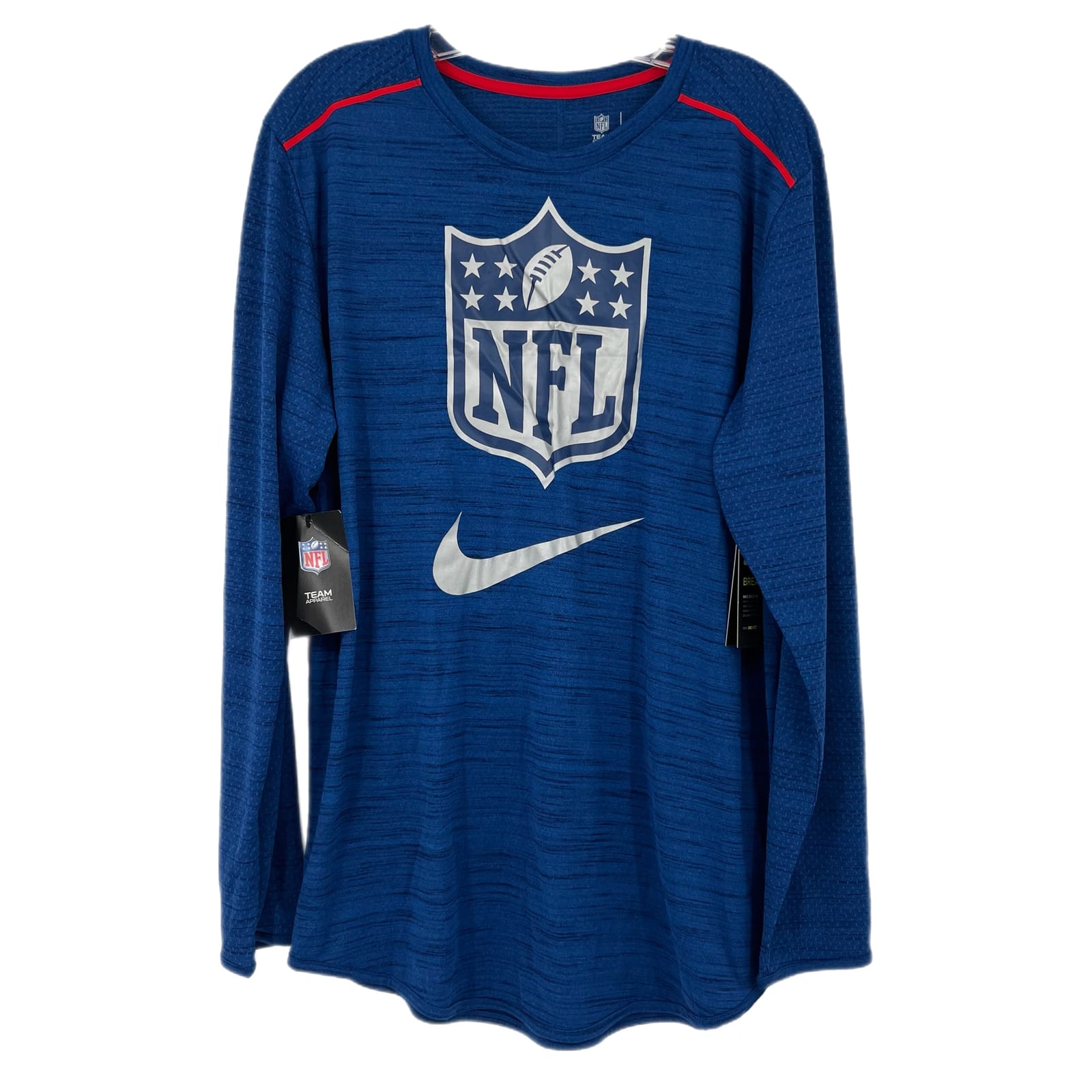 Nike Blue Classic Athletic Long Sleeve T-Shirt