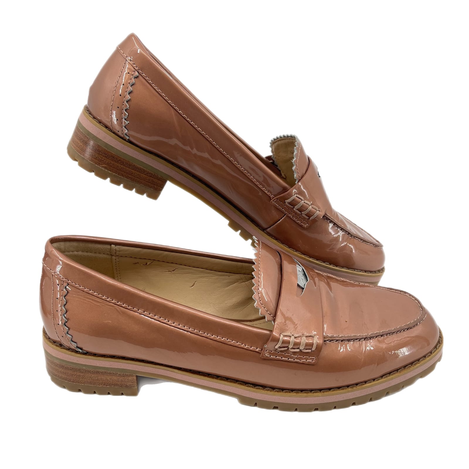 Coach Pink Patent Leather Peyton Loafers