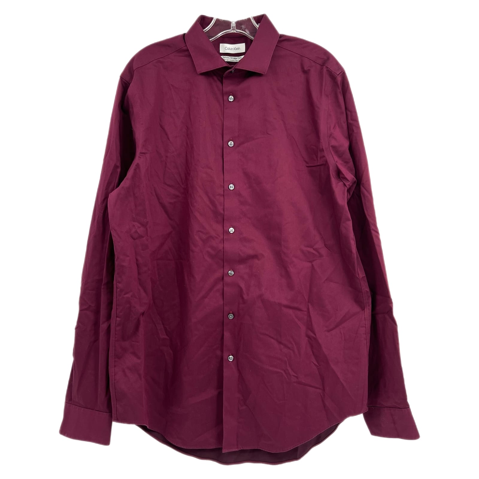 Calvin Klein Burgundy Button-Up Dress Shirt