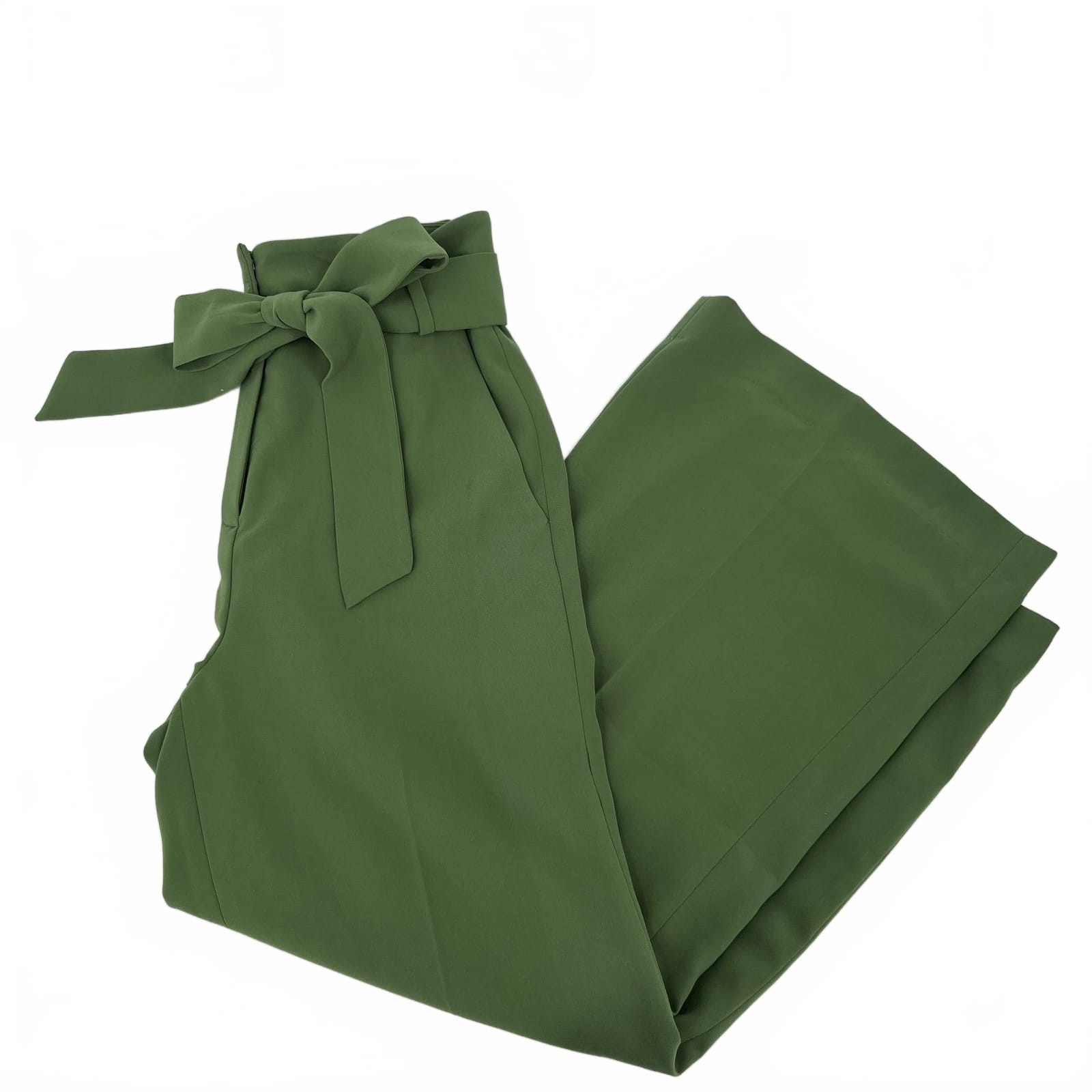 Rachel Parcell Green Belted Dress Pants