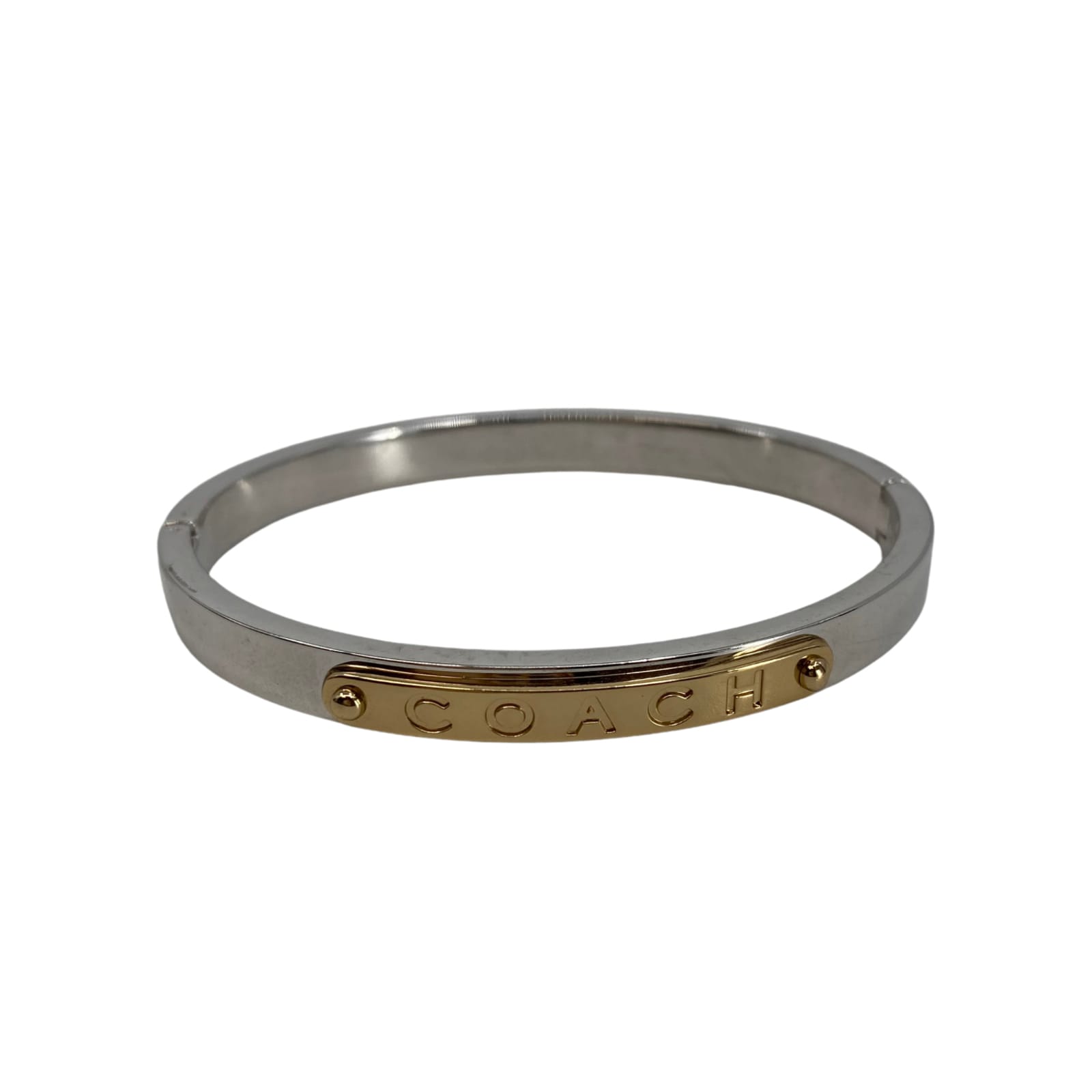 Coach Classic Silver & Gold Cuff Bracelet