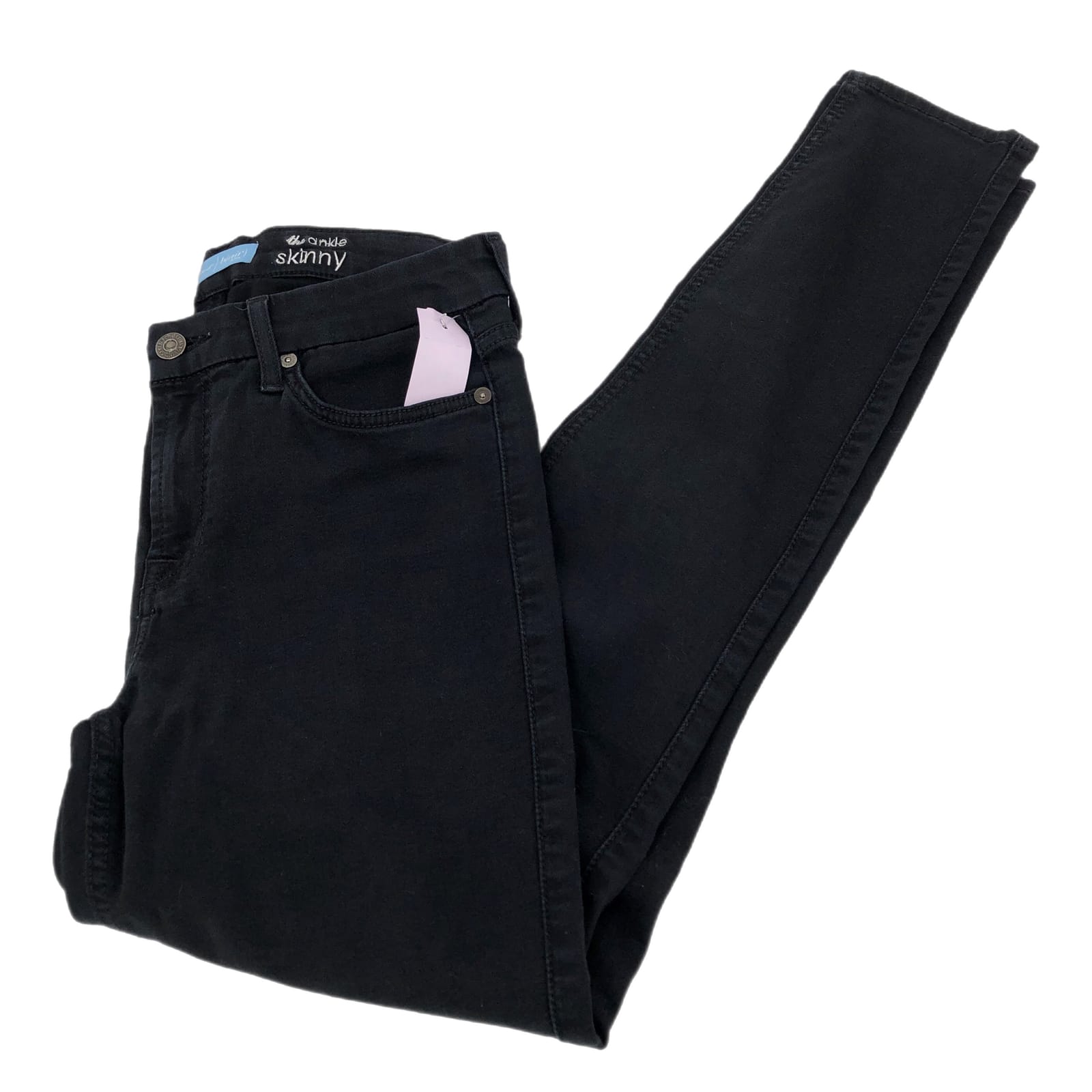 7 For All Mankind Black Low Rise Skinny Jeans