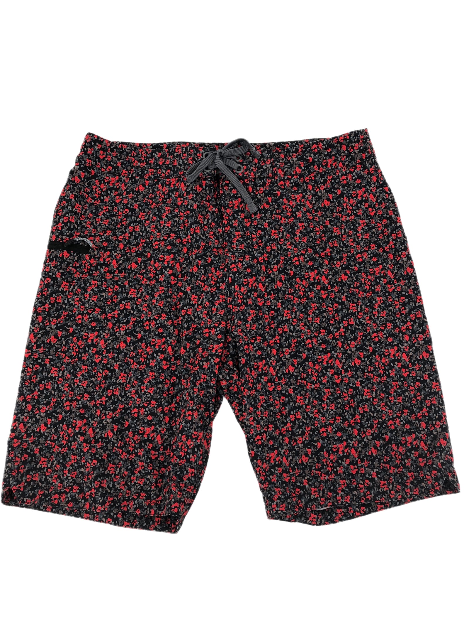 Prana Red/Gray High-Rise Swim Shorts